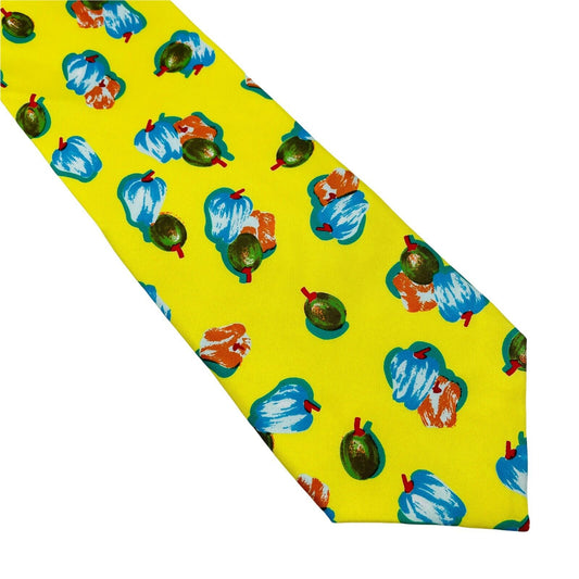 GANT Vintage Yellow Ornamented 100% Silk Hand Made Tie