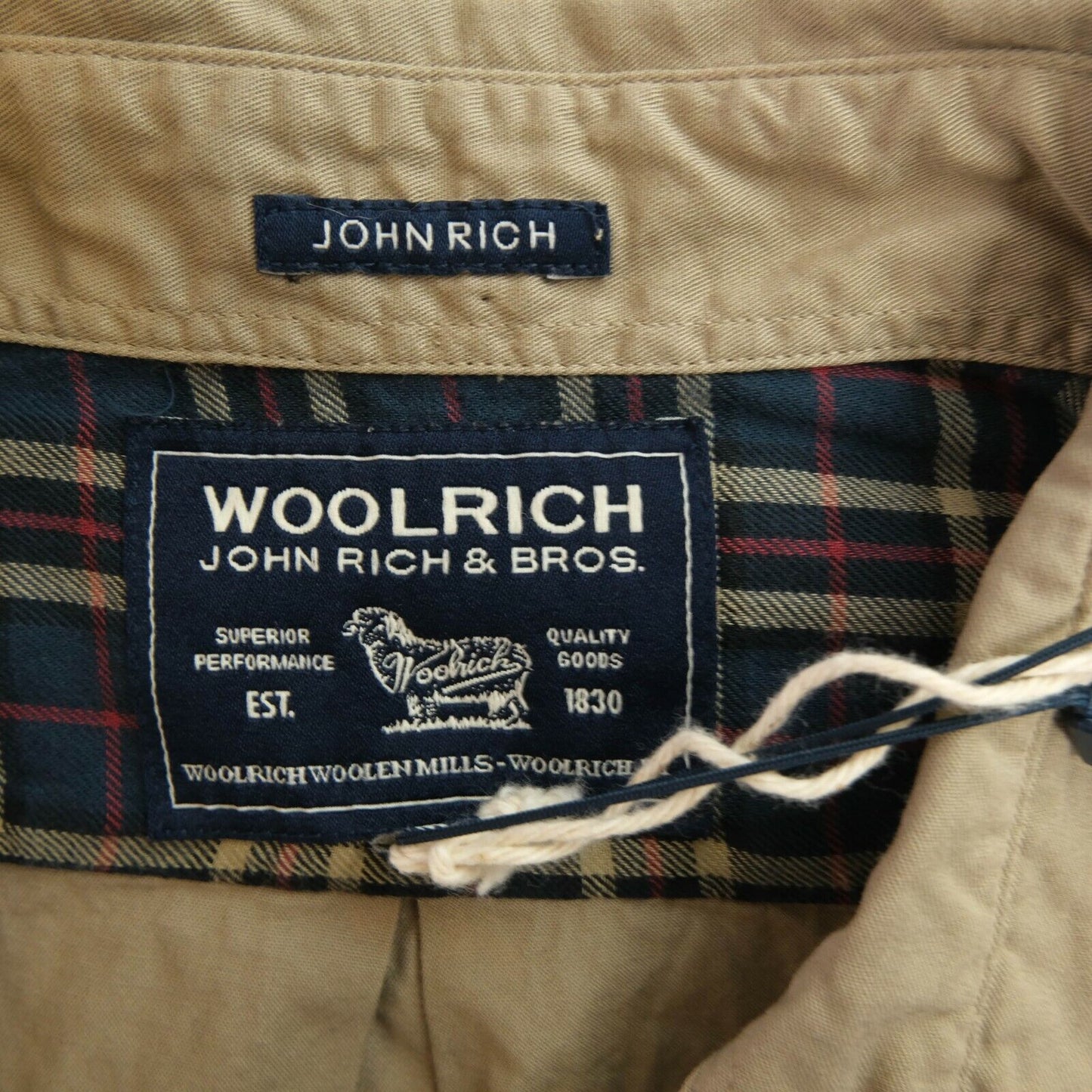 WOOLRICH Light Brown Gabardine Shirt Size M L