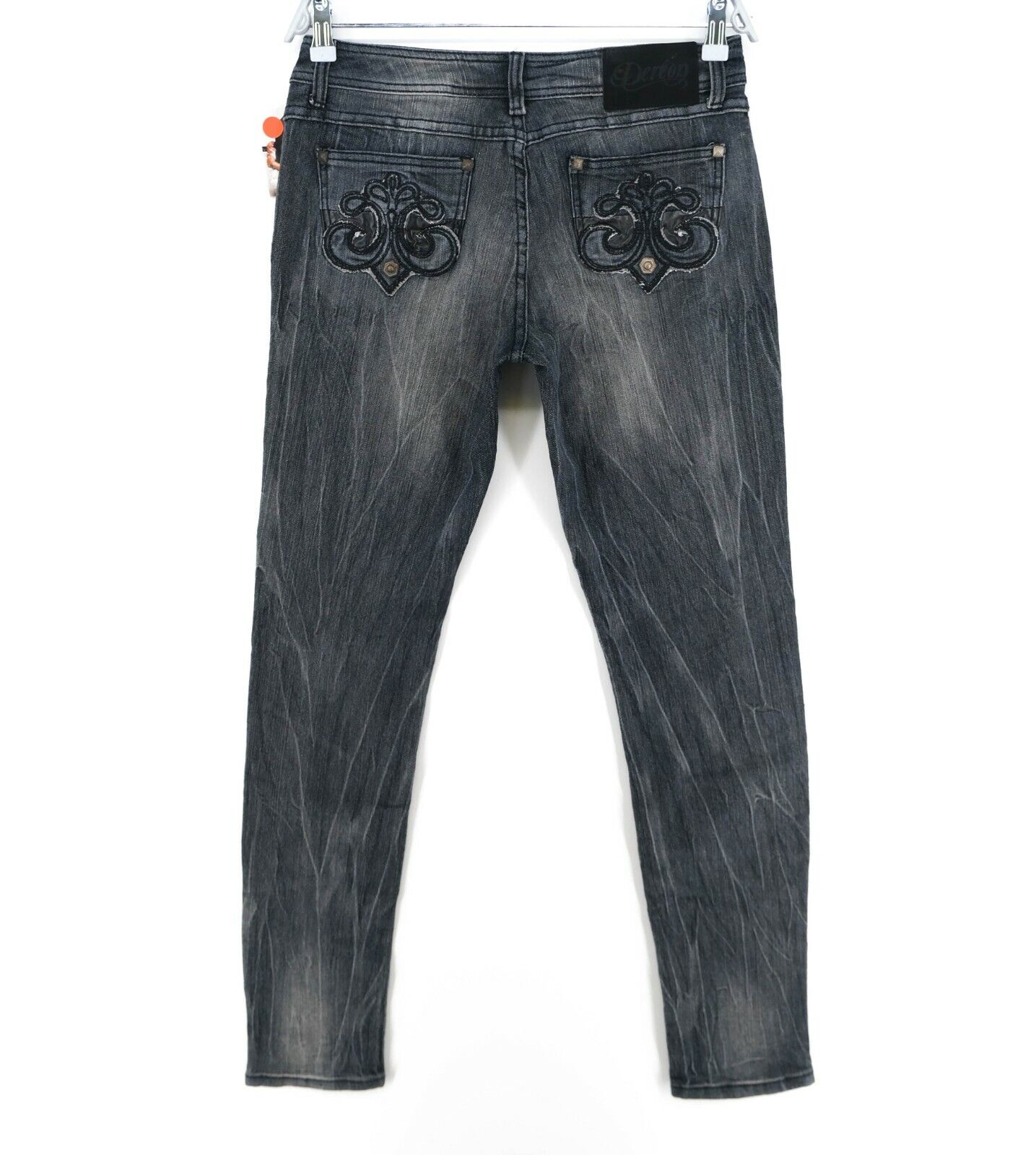 Prix ​​conseillé 108 € DEREON Jean en denim gris foncé Taille 1/2 W27 3/4 W28 5/6 W29