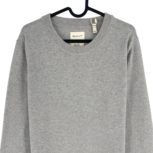 GANT Women Grey 100% Wool Long Sleeves Crew Neck Dress Size S