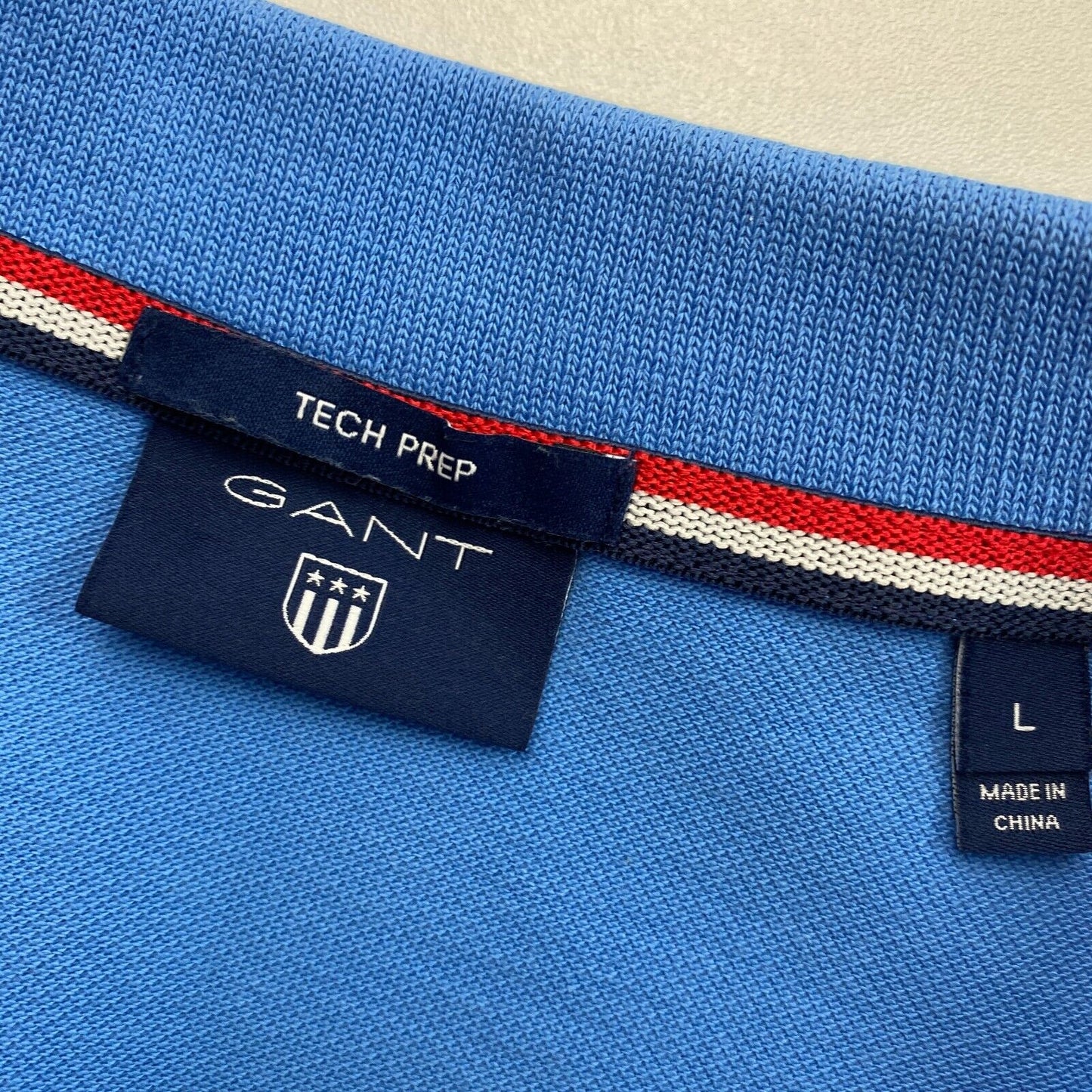 GANT Blue Tech Prep Pique Rugger Poloshirt Größe L