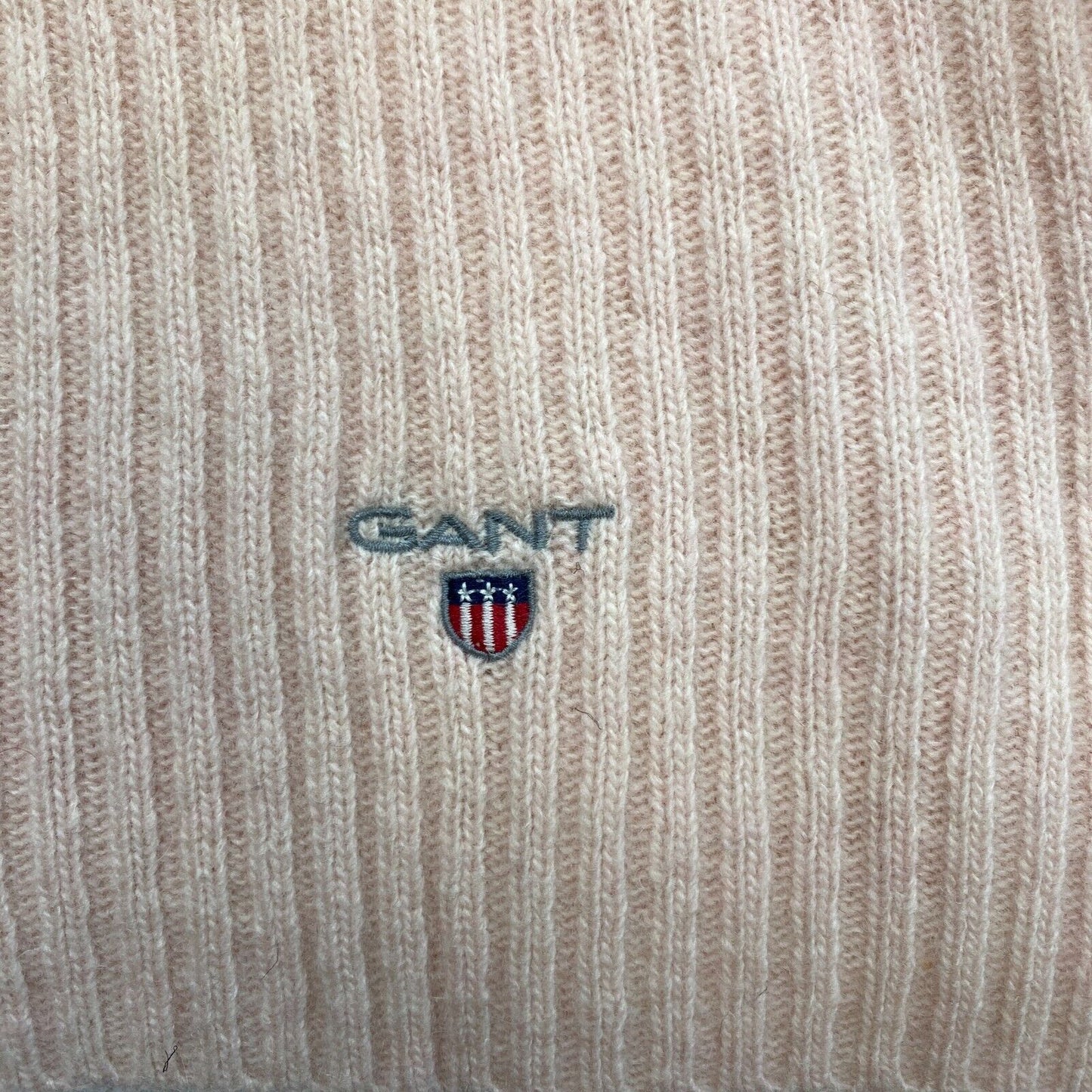 GANT Silver Pink Unisex Wool Knit Scarf One Size