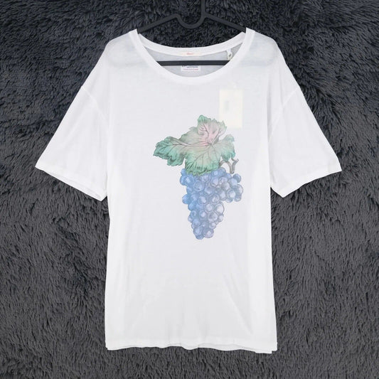 GANT Mens Rugger White Cheers Grapes Crew Neck T Shirt Size XL