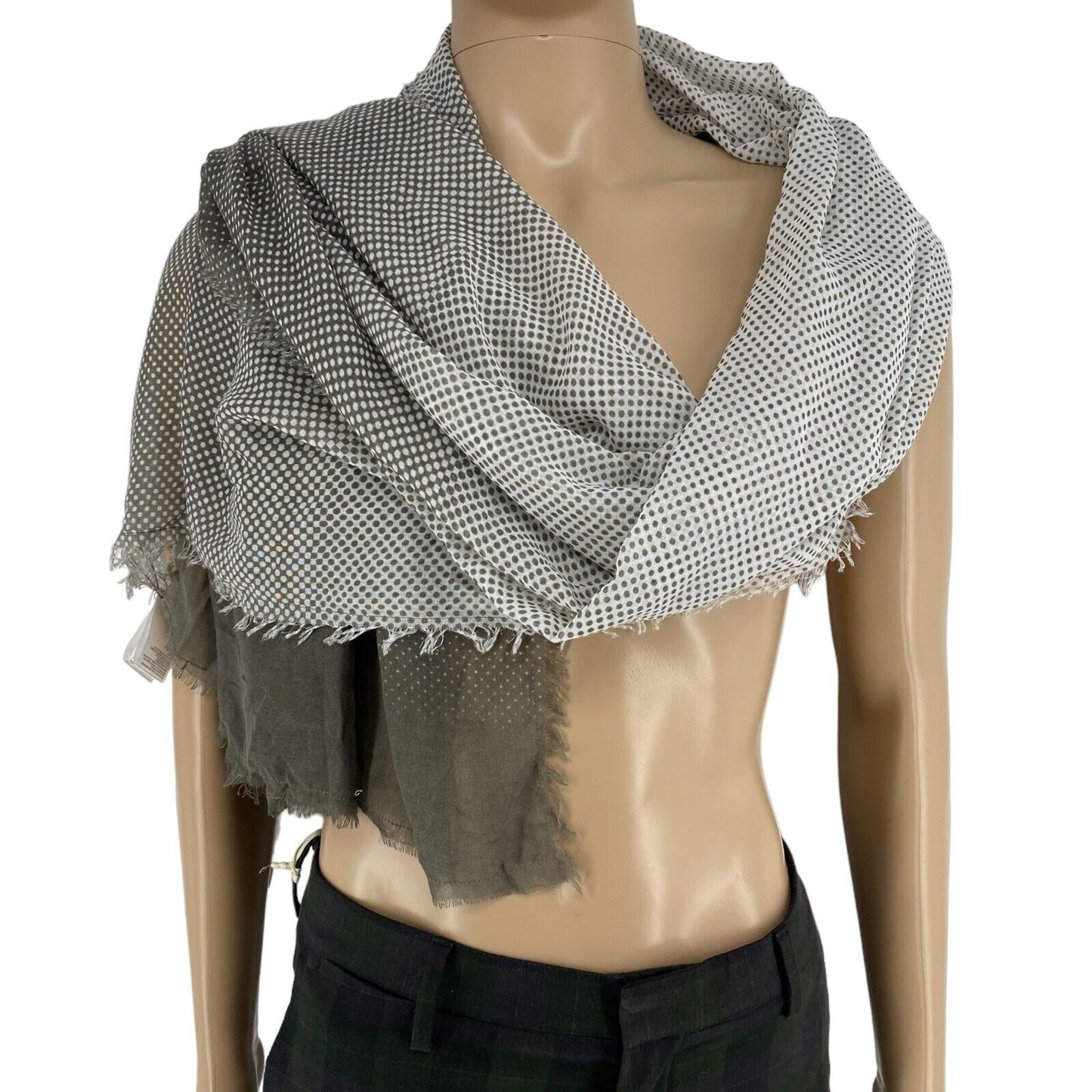 FRANSA Grey Polka Dot Scarf Shawl