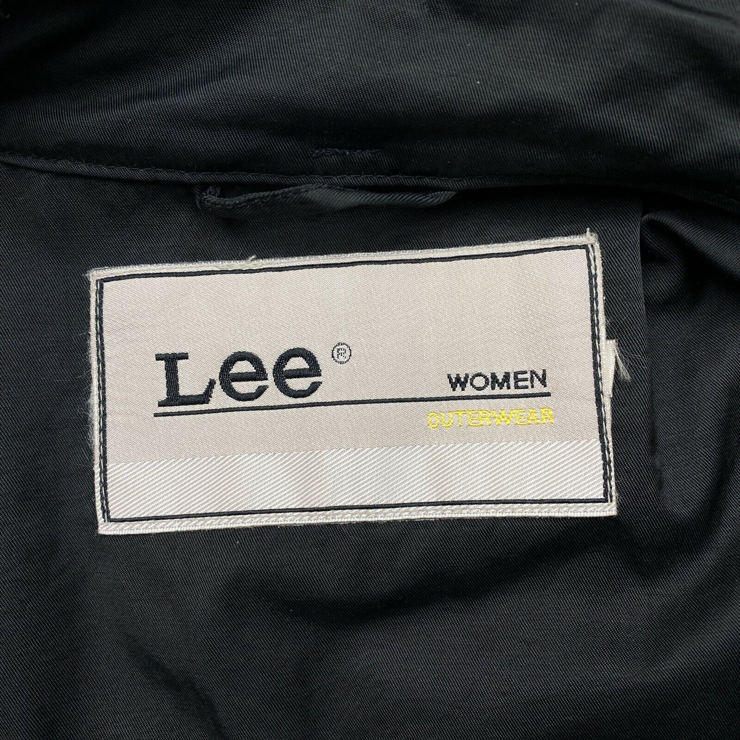 Lee Black Cotton Blend Jacket Size L