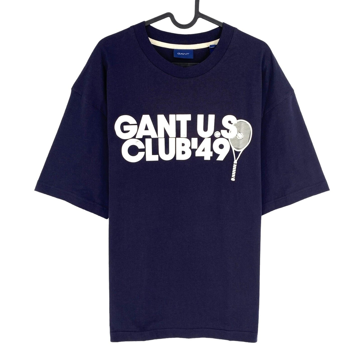 GANT Men Navy Blue Racquet Club Crew Neck Short Sleeves T Shirt Size L