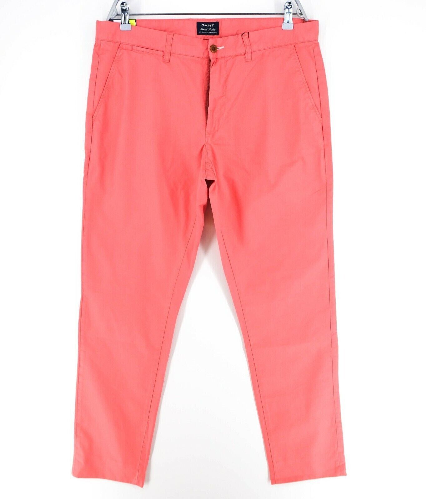 GANT Pink Casual Friday Summer Relaxed Tapered Fit Chino Pants Trousers W35 L34