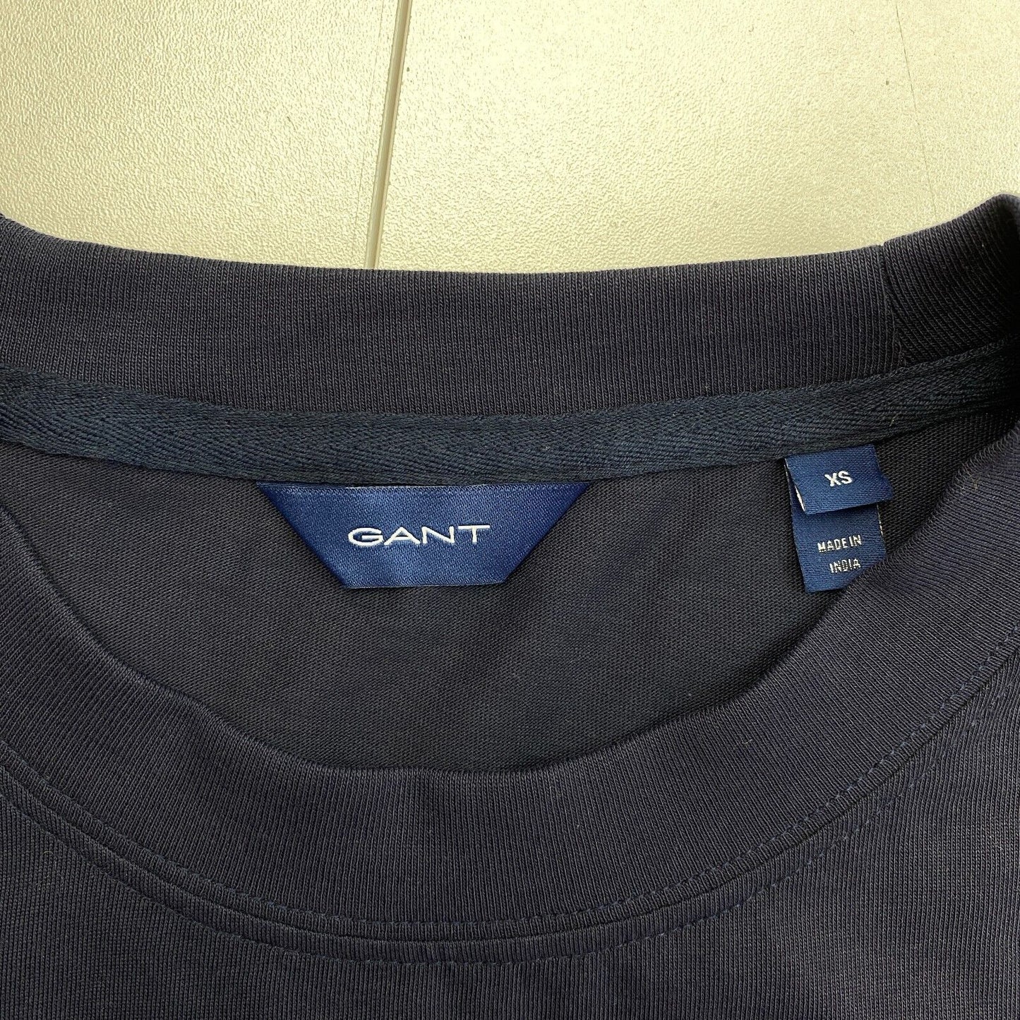 GANT Women Navy Blue Icon G Essentials Crew Neck Short Sleeves T Shirt Size XS