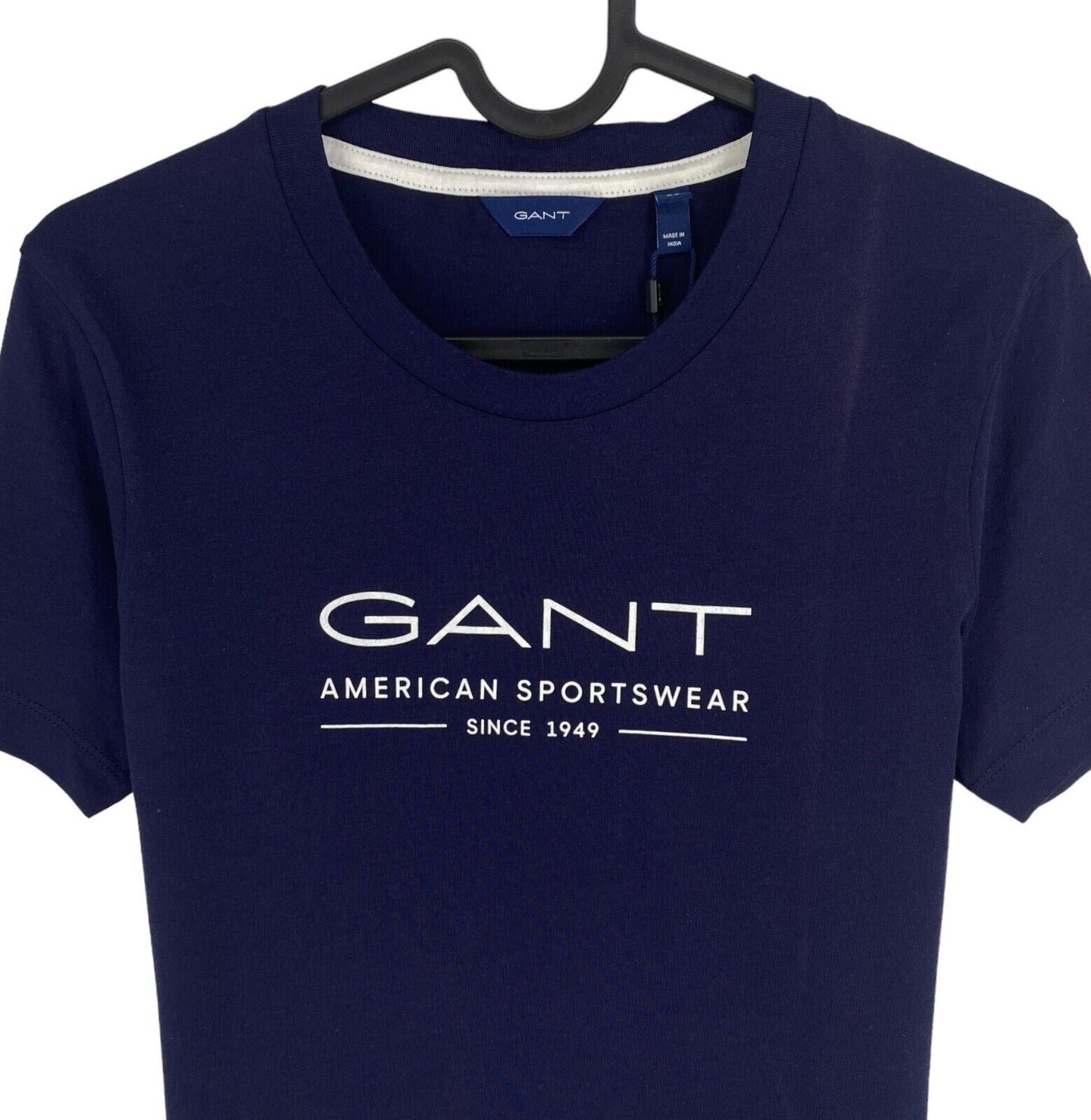 GANT Women Navy Blue MD Summer Crew Neck Short Sleeves T Shirt Size XS