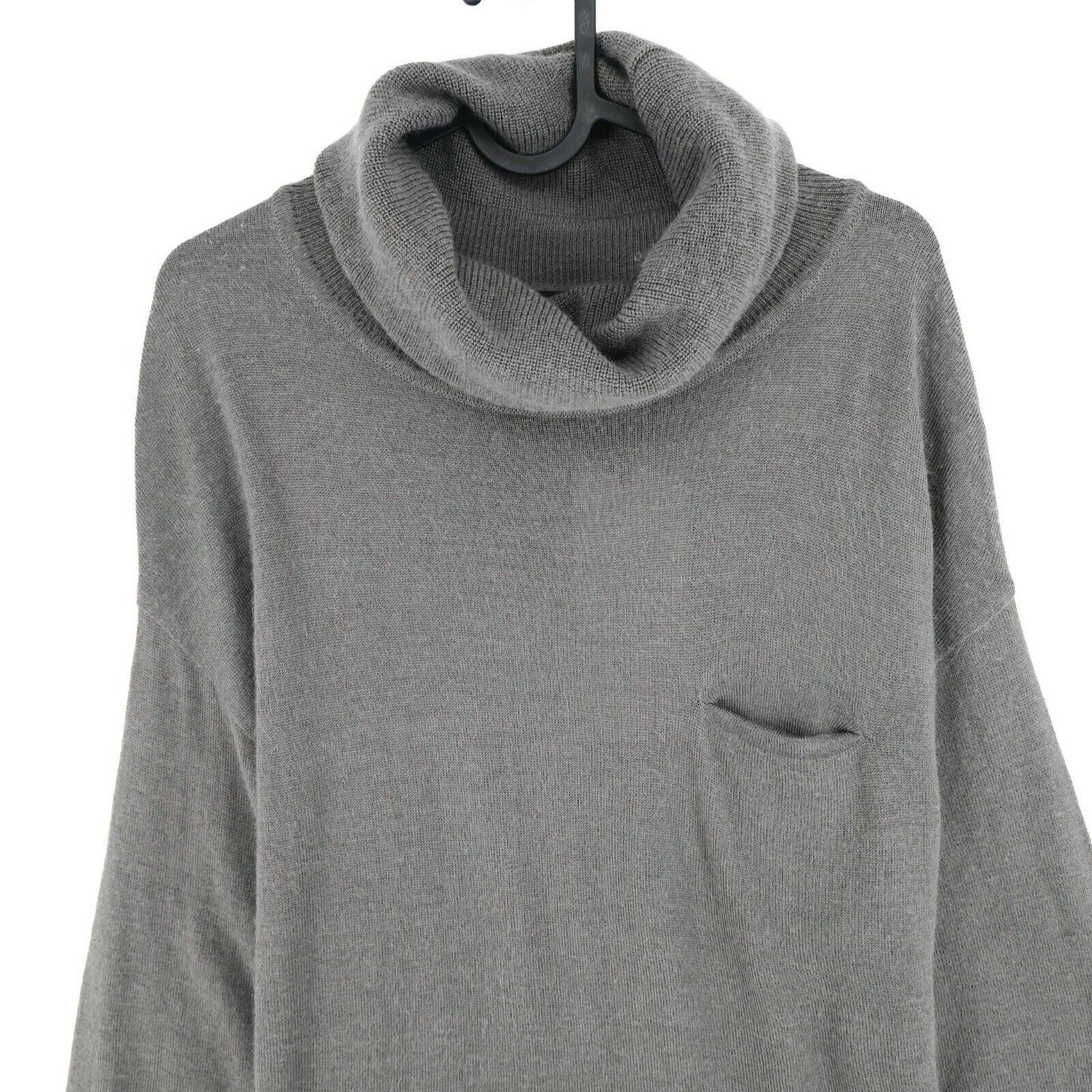 ERYN BRINIE Gris Col Roulé Poche Pull Pull Taille M