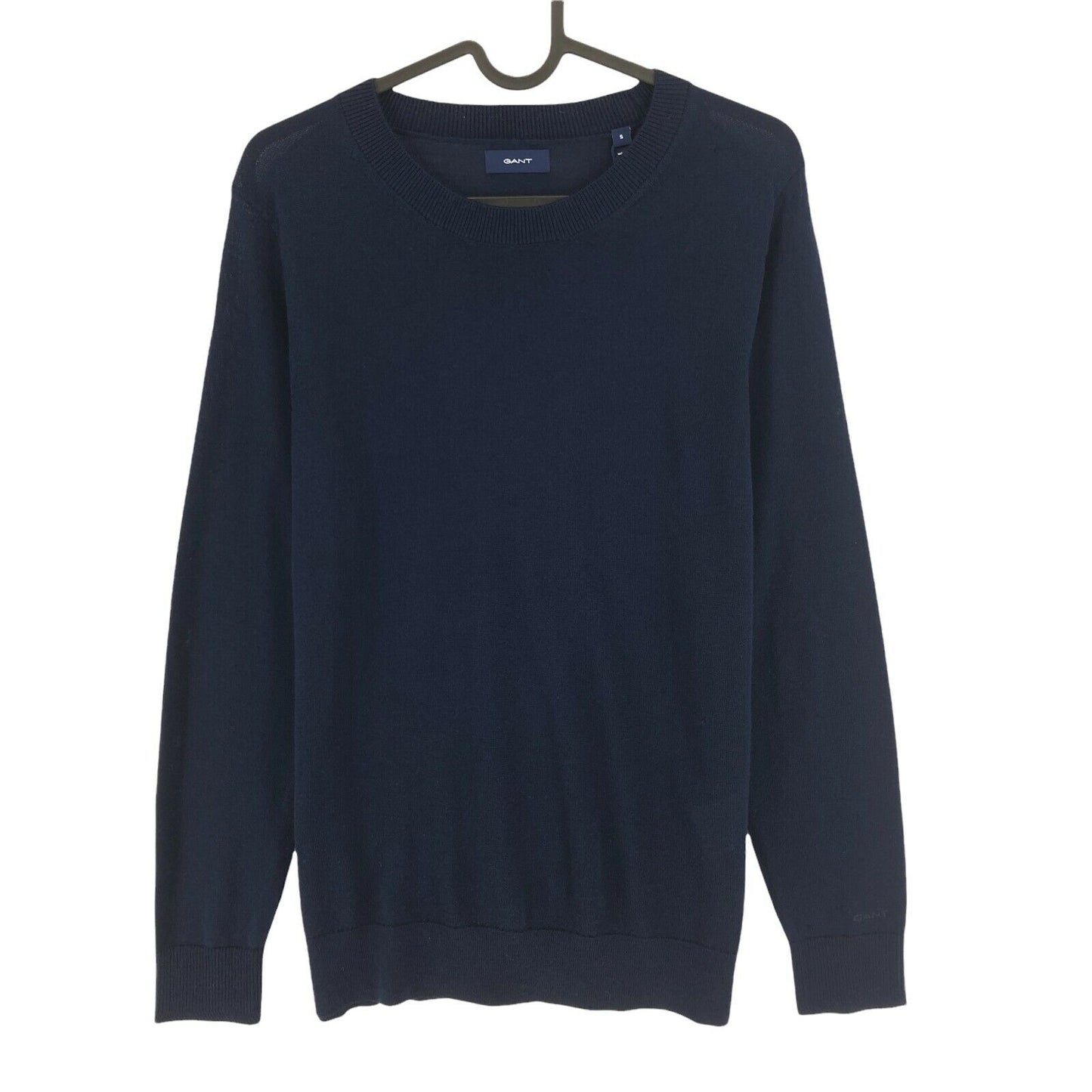 GANT Navy Blue Washable Merino Crew Neck Sweater Pullover Size S