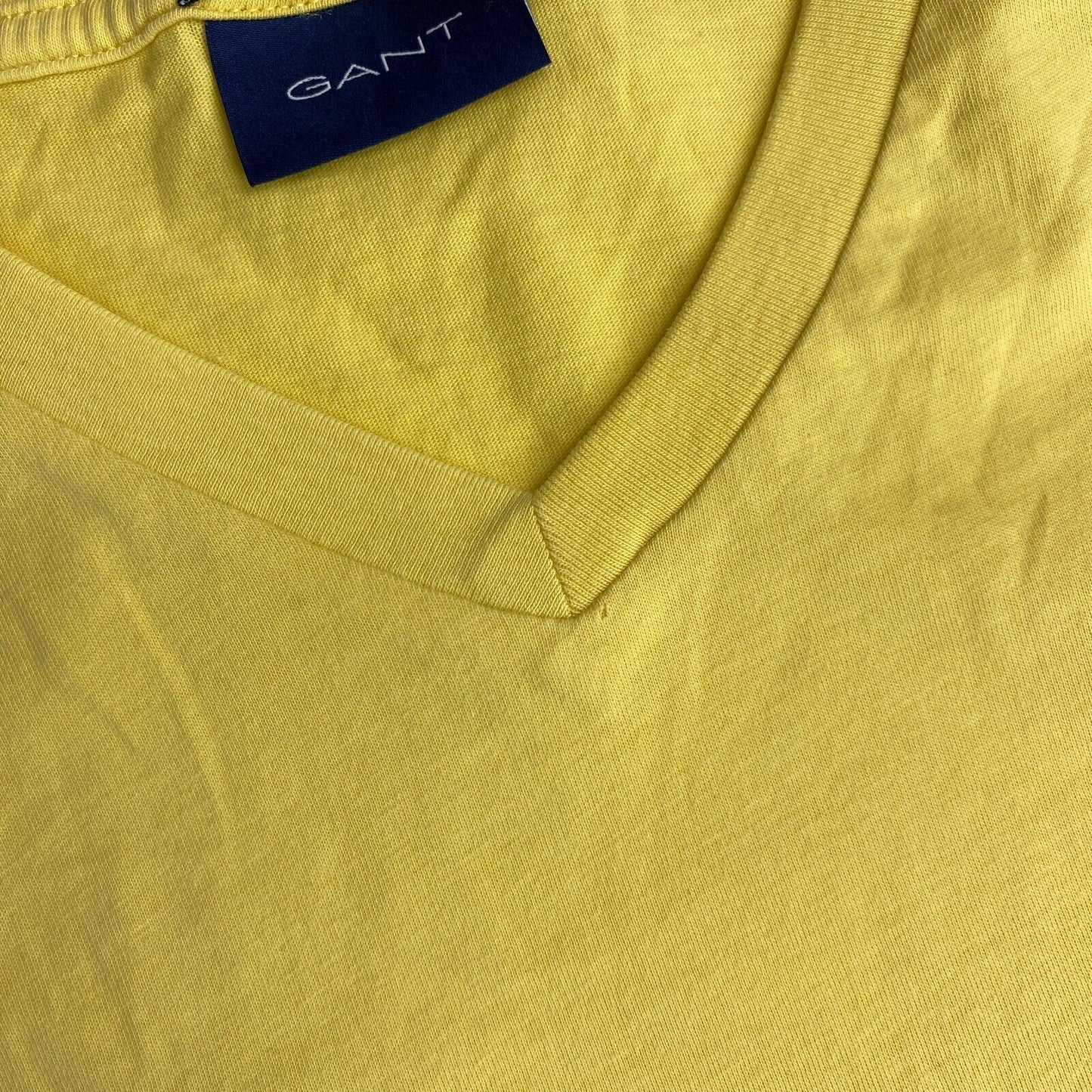 GANT Jaune Original Slim Fit SS V Neck T Shirt Taille M