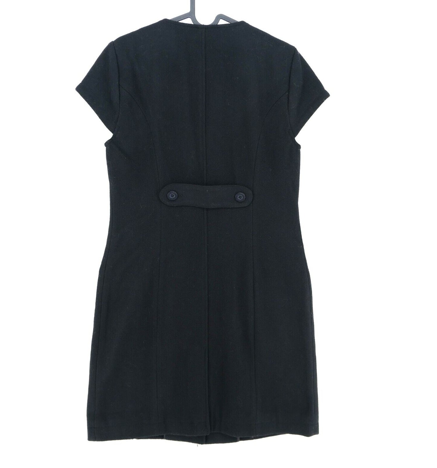 RRP €215 S`NOB Black Wool Blend Dress Size S M