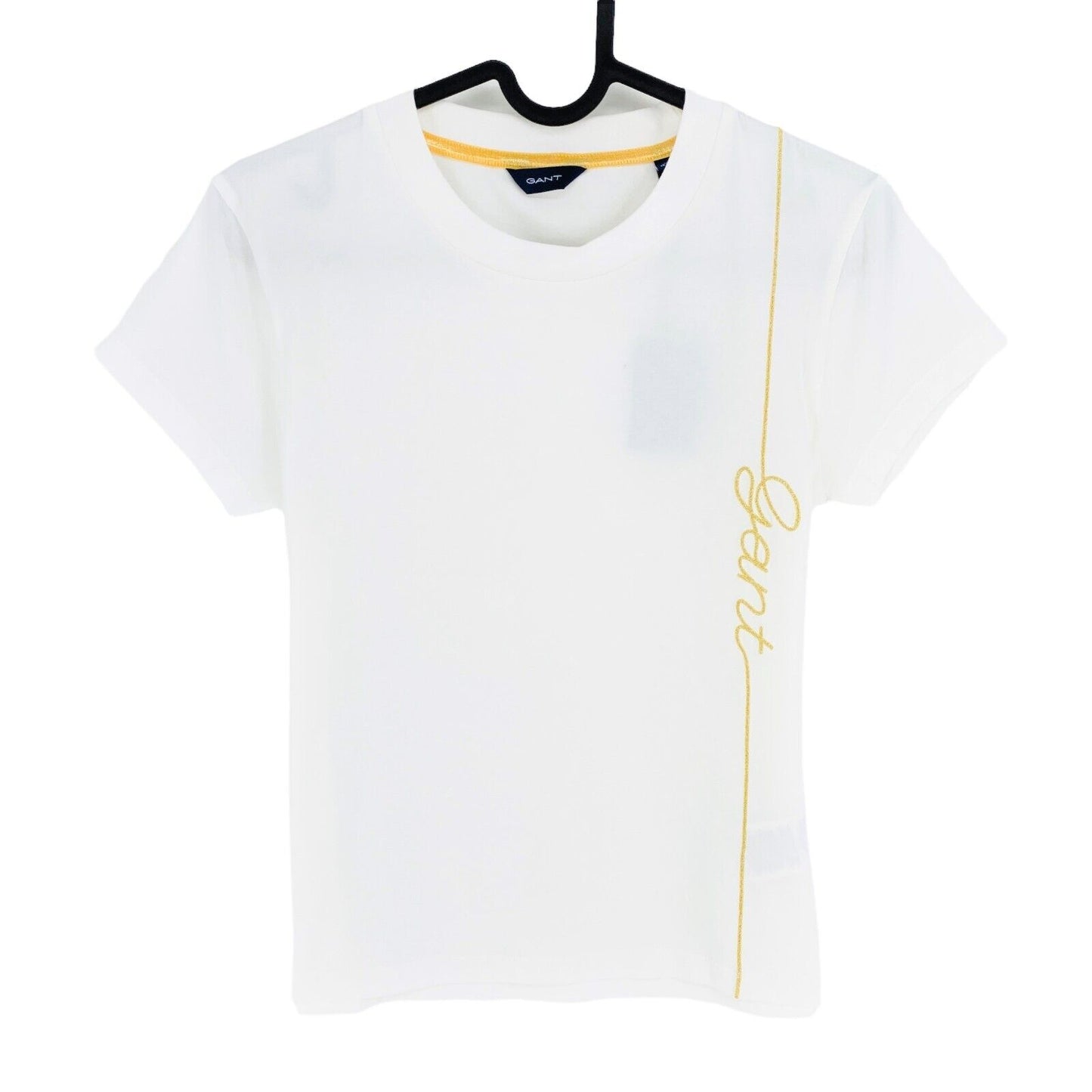 GANT Girls White Script Crew Neck T Shirt Size 15 Years 170 cm