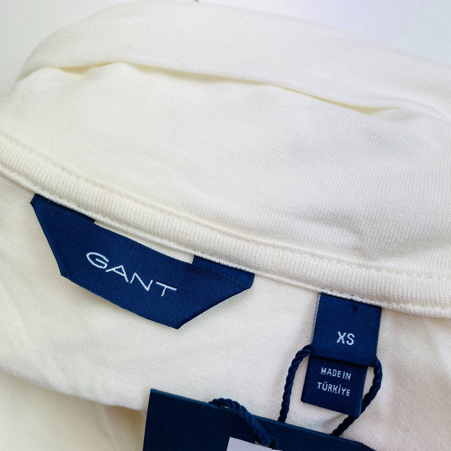 GANT White Jersey Turtle Neck Long Sleeves T Shirt Size XS