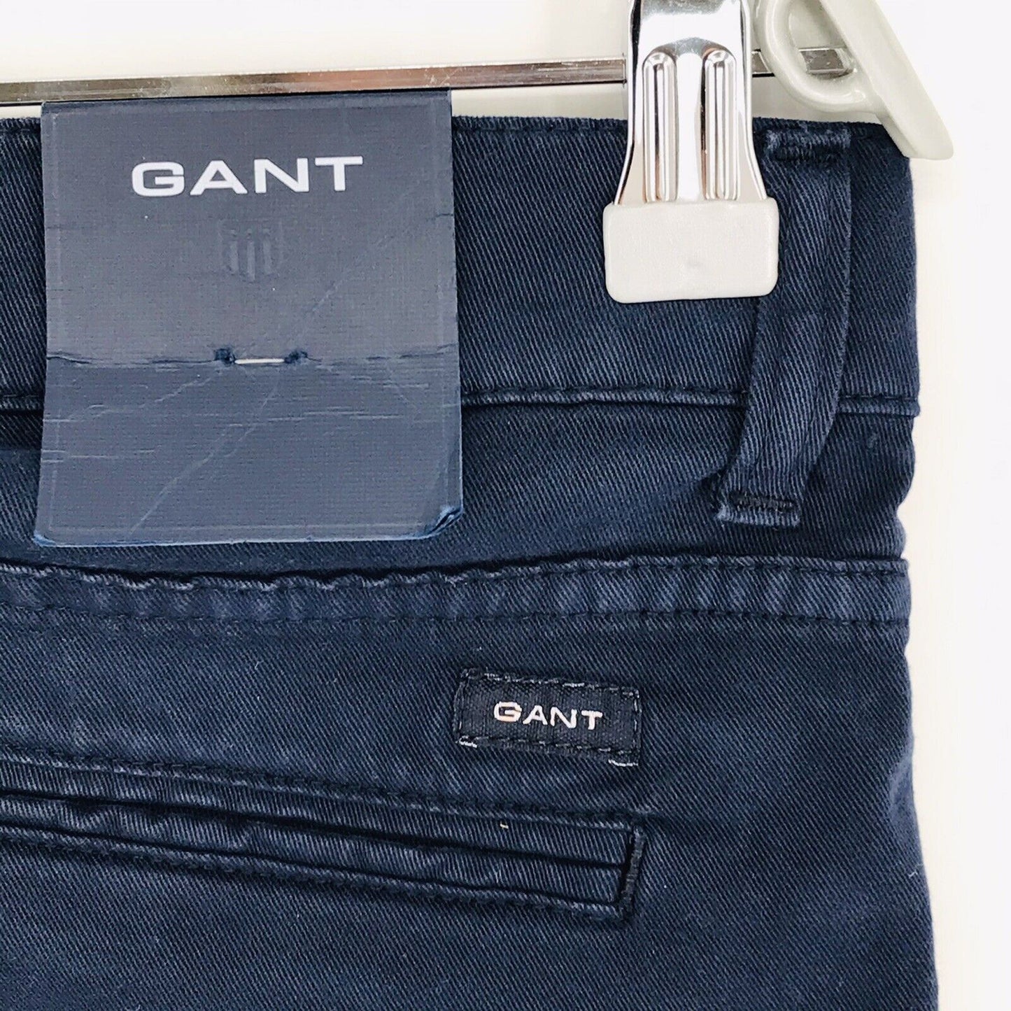 149 € GANT Femmes Bleu Foncé Stretch Loose Bootcut Fit Pantalon Chino Pantalon W28 L28