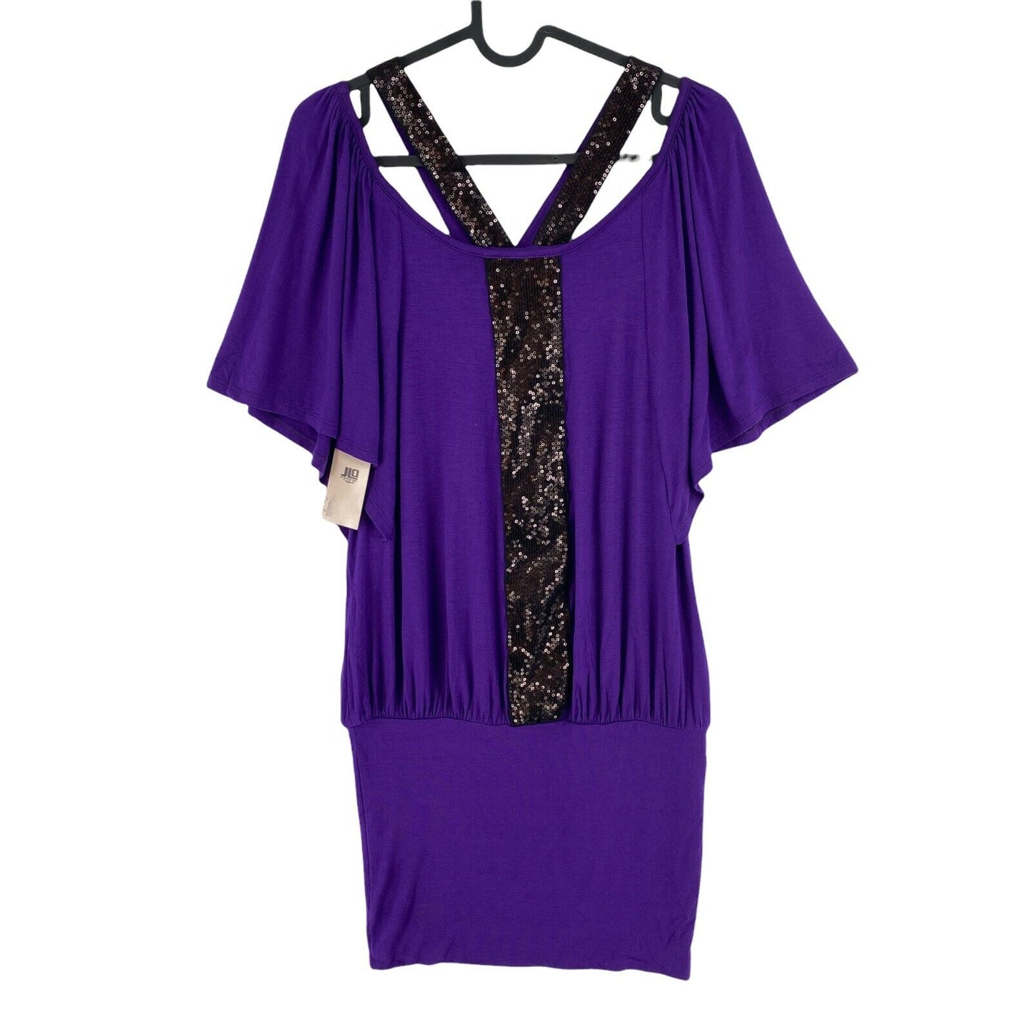 JLO By Jennifer Lopez Purple Round Neck Tunic Dress Size S