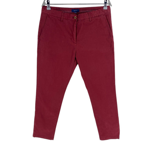 GANT Dark Red FRYDA Slim Fit Chino Pants Trousers Size EU 40 UK 12 US 10