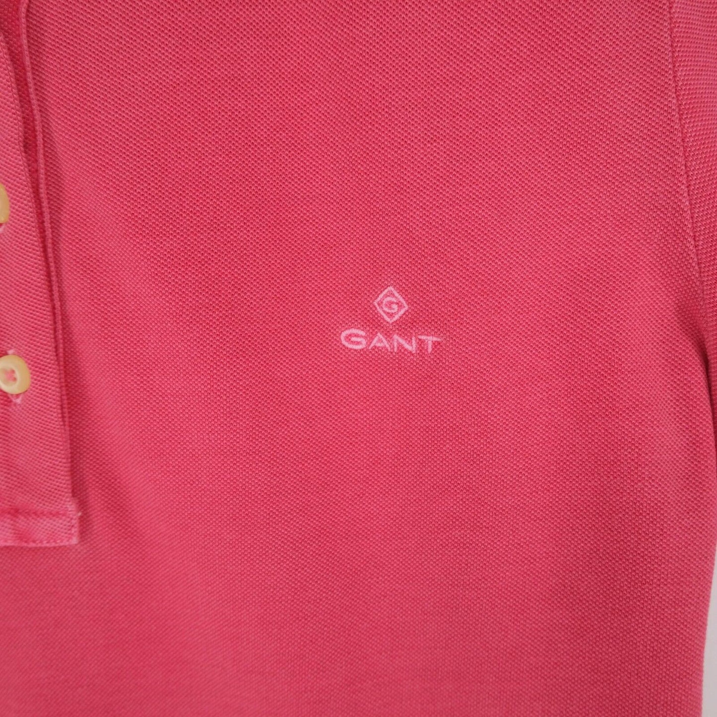 GANT Col Polo Blanchi Rose Soleil Taille M