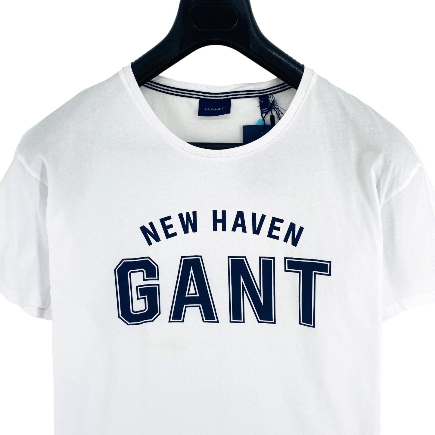 GANT Men White Logo Crew Neck Short Sleeve T Shirt Size 4XL