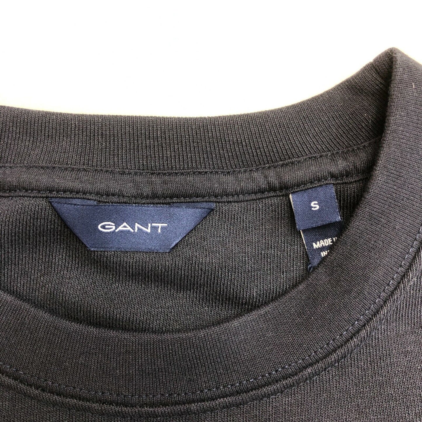 GANT Bleu Marine Dégradé Graphique Logo Crew Neck Jumper Pull Taille S