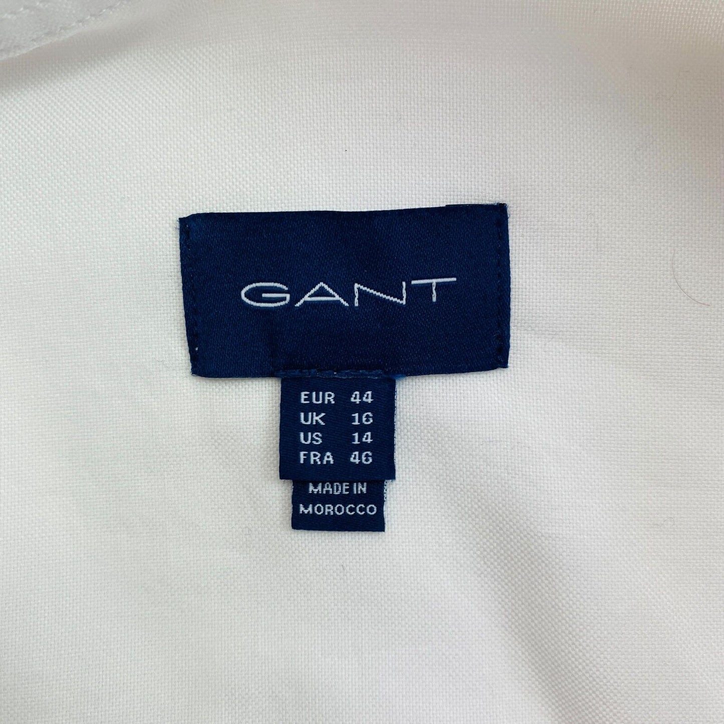 GANT Blanc Stretch Oxford Solide Chemise à manches courtes Taille EU 44 UK 16 US 14