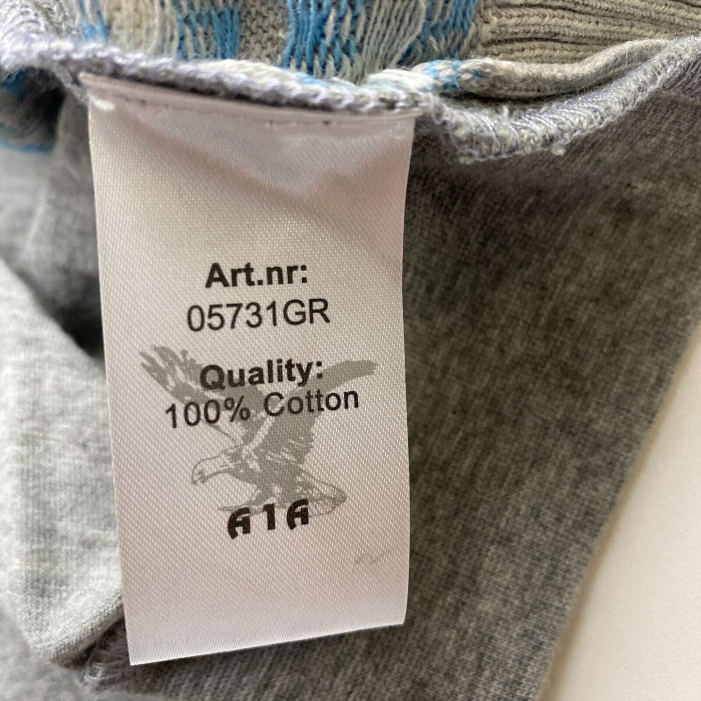 A1A Geometric Light Grey 100% Cotton Sleeveless V-Neck Knit Vest Jumper Size S