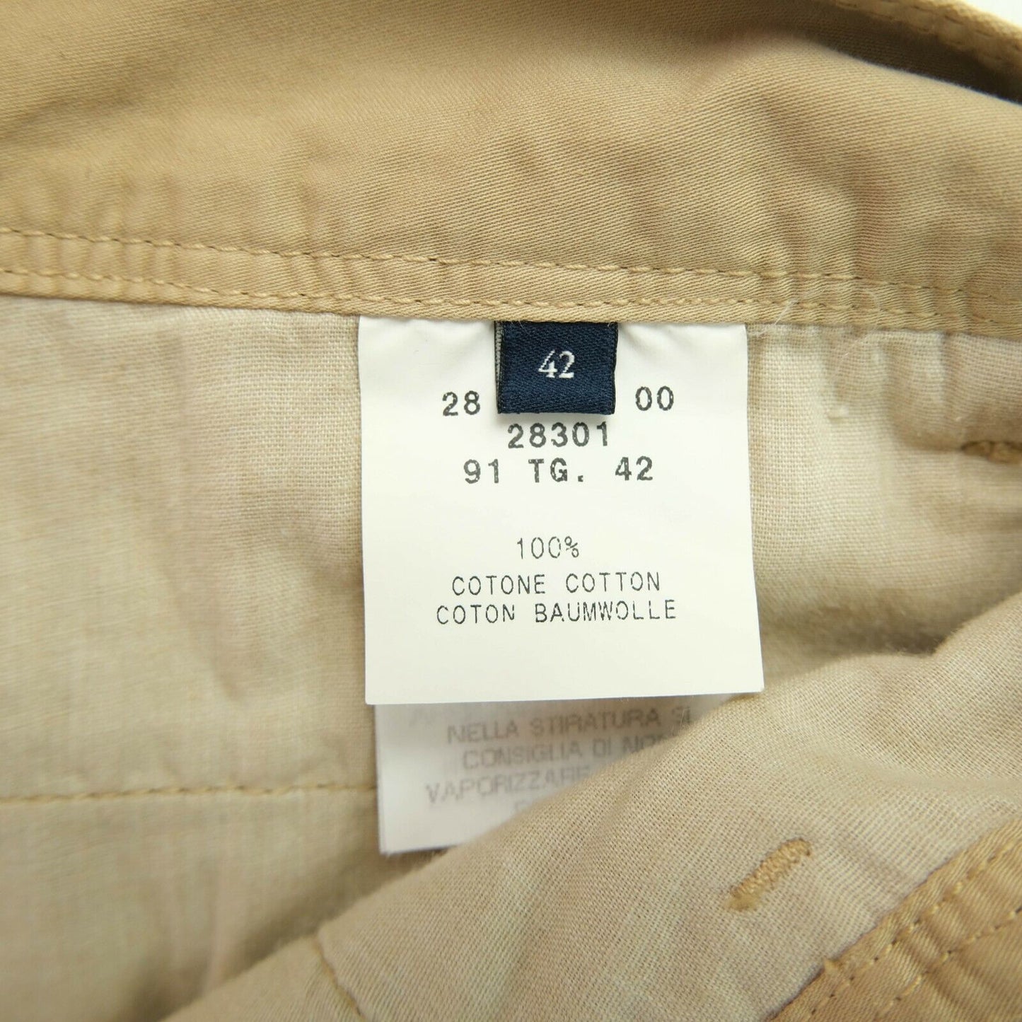 MARINA YACHTING Light Brown Chino Pants Trousers Size 42