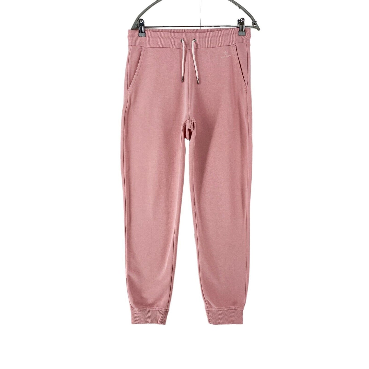 GANT Women Pink Regular Fit Cuffed Sweatpants Trousers Size M