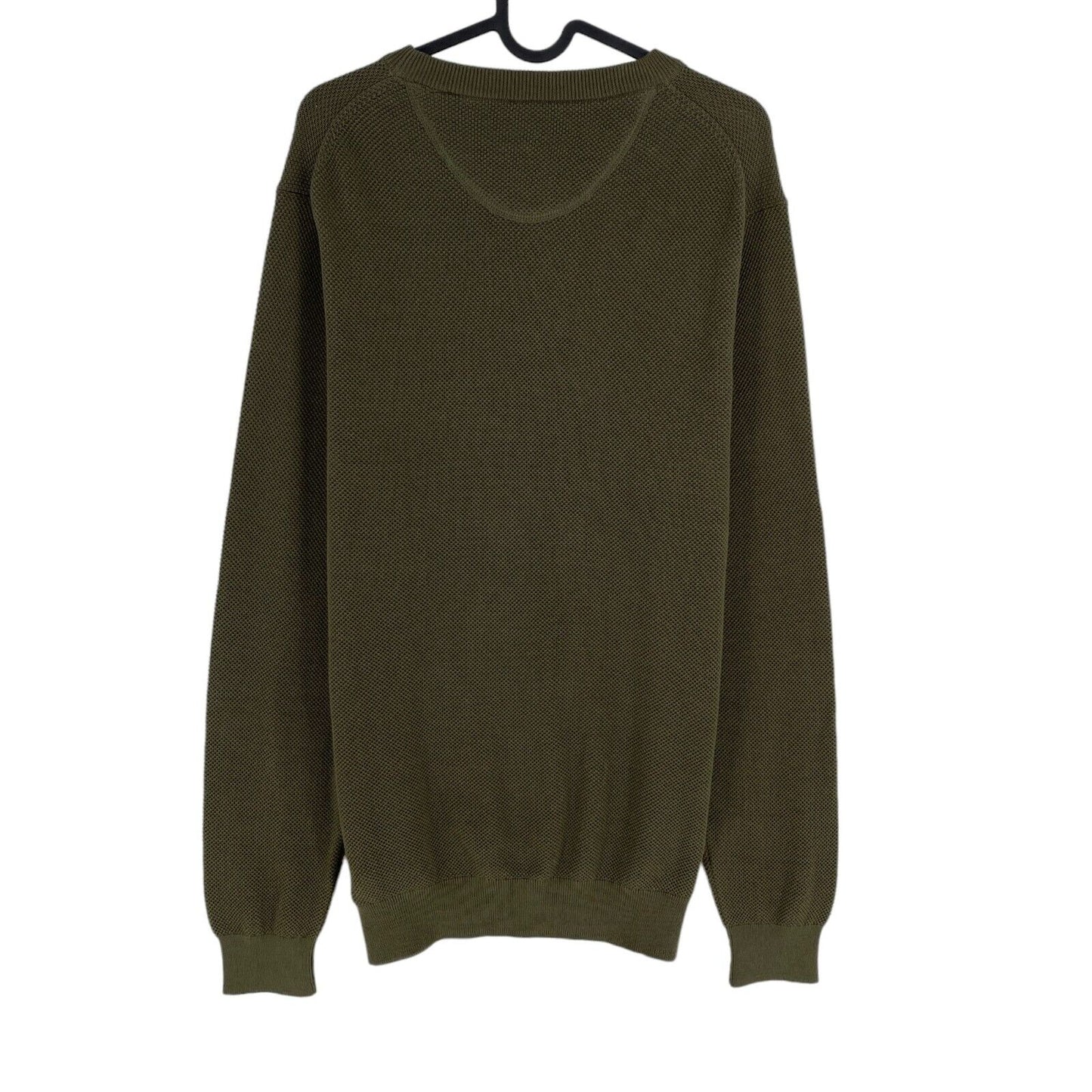 GANT Dark Green Cotton Pique Crew Neck Sweater Pullover Size XL