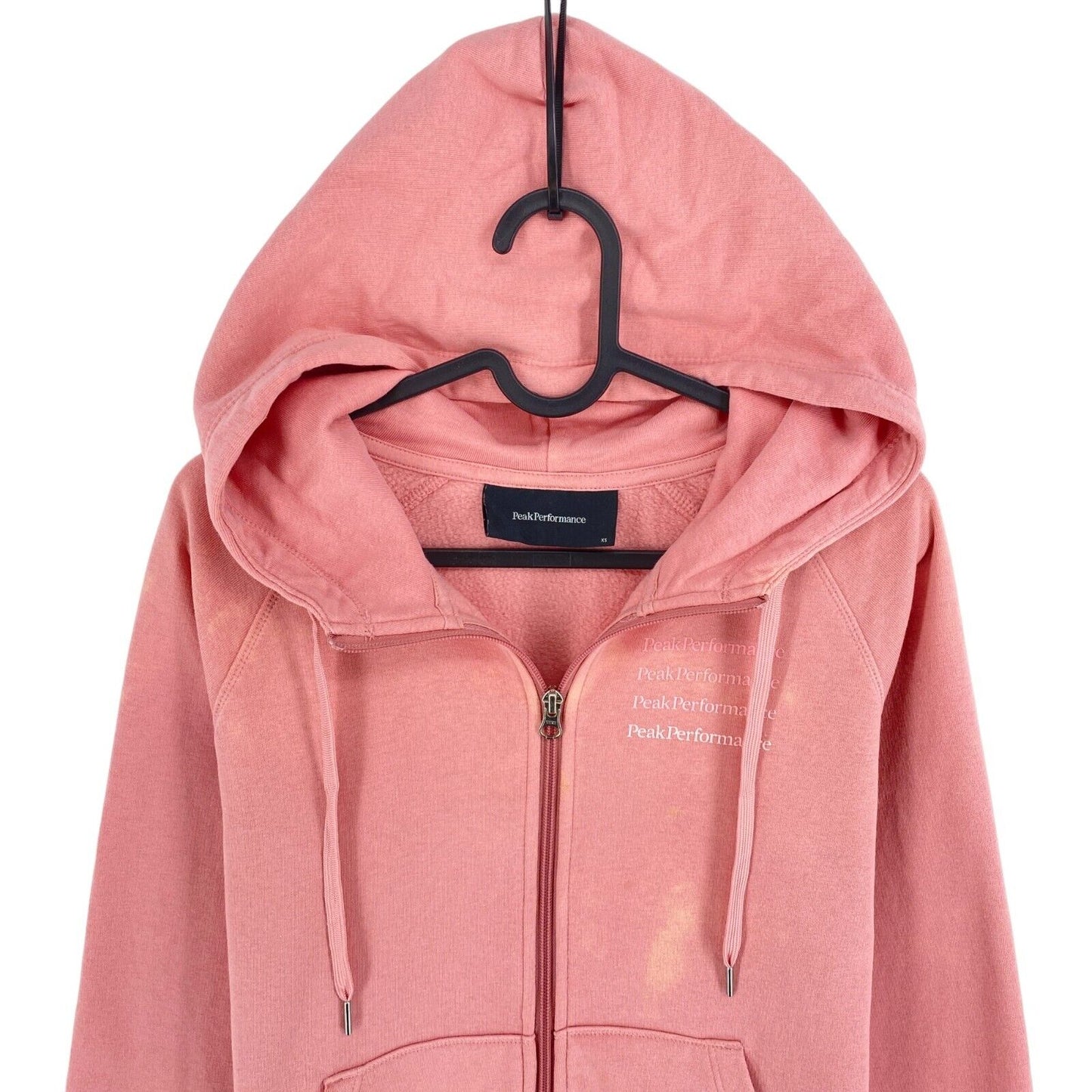 Peak Performance Pink W Ground Full Zip Hoodie Jumper Sweater Size XS