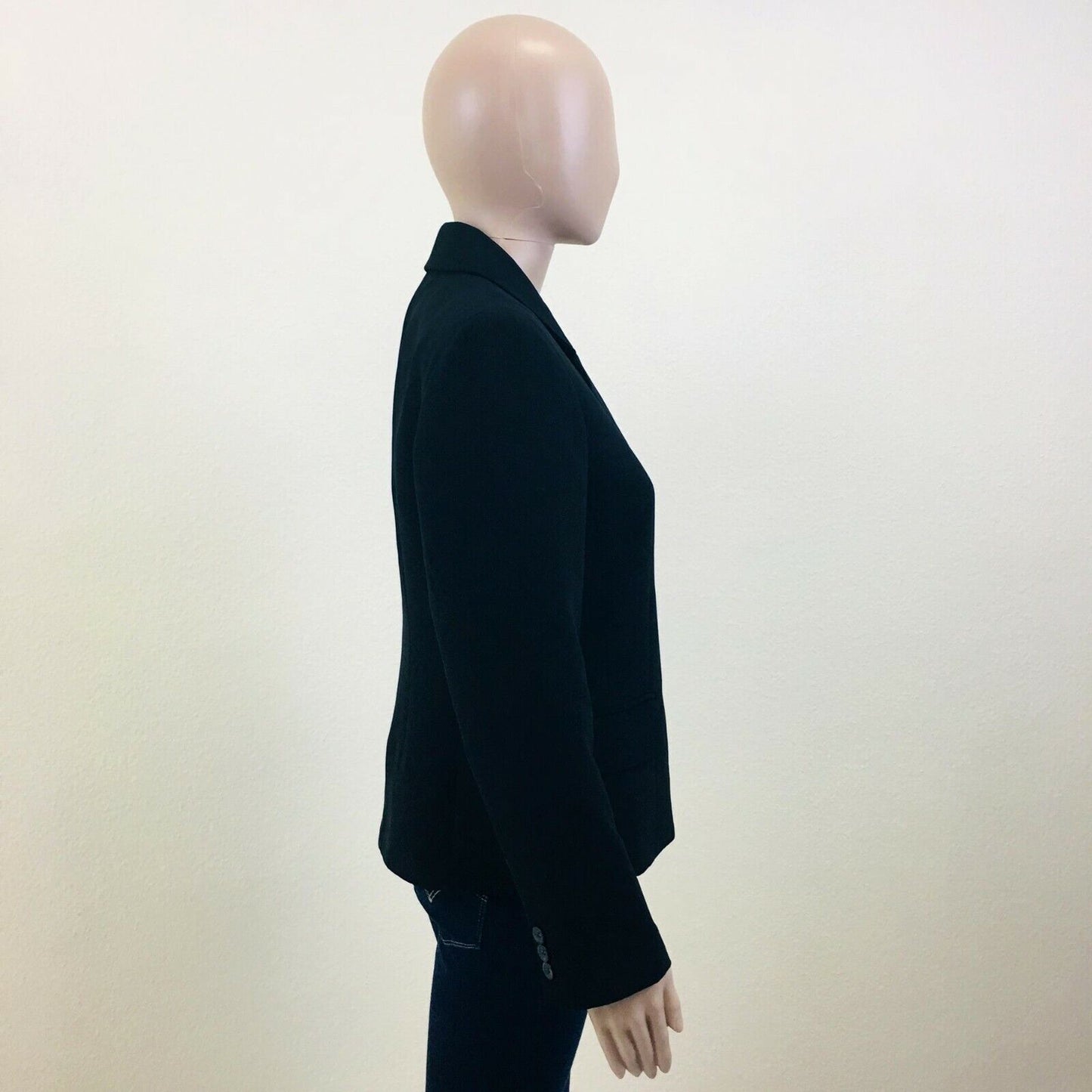 WORTHINGTON Petite Black Classic Blazer Jacket Size US 6 EUR 36 UK 8