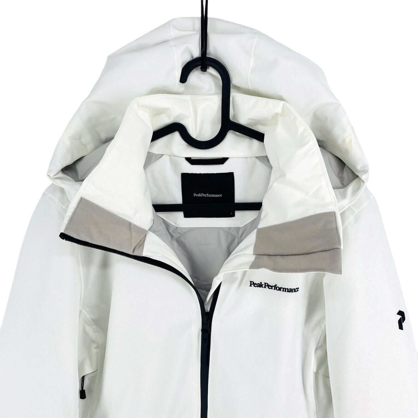 Peak Performance Women White Anima HIPE Ski Hooded Jacket Coat Size L