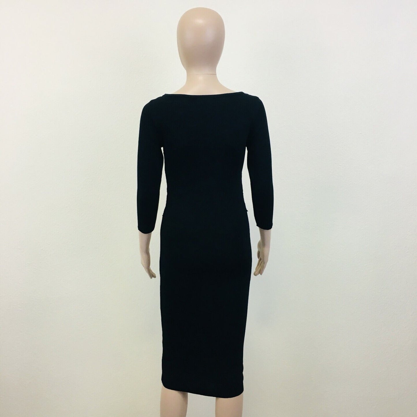 ZARA Black Long Sleeve Evening Pencil Dress Size M