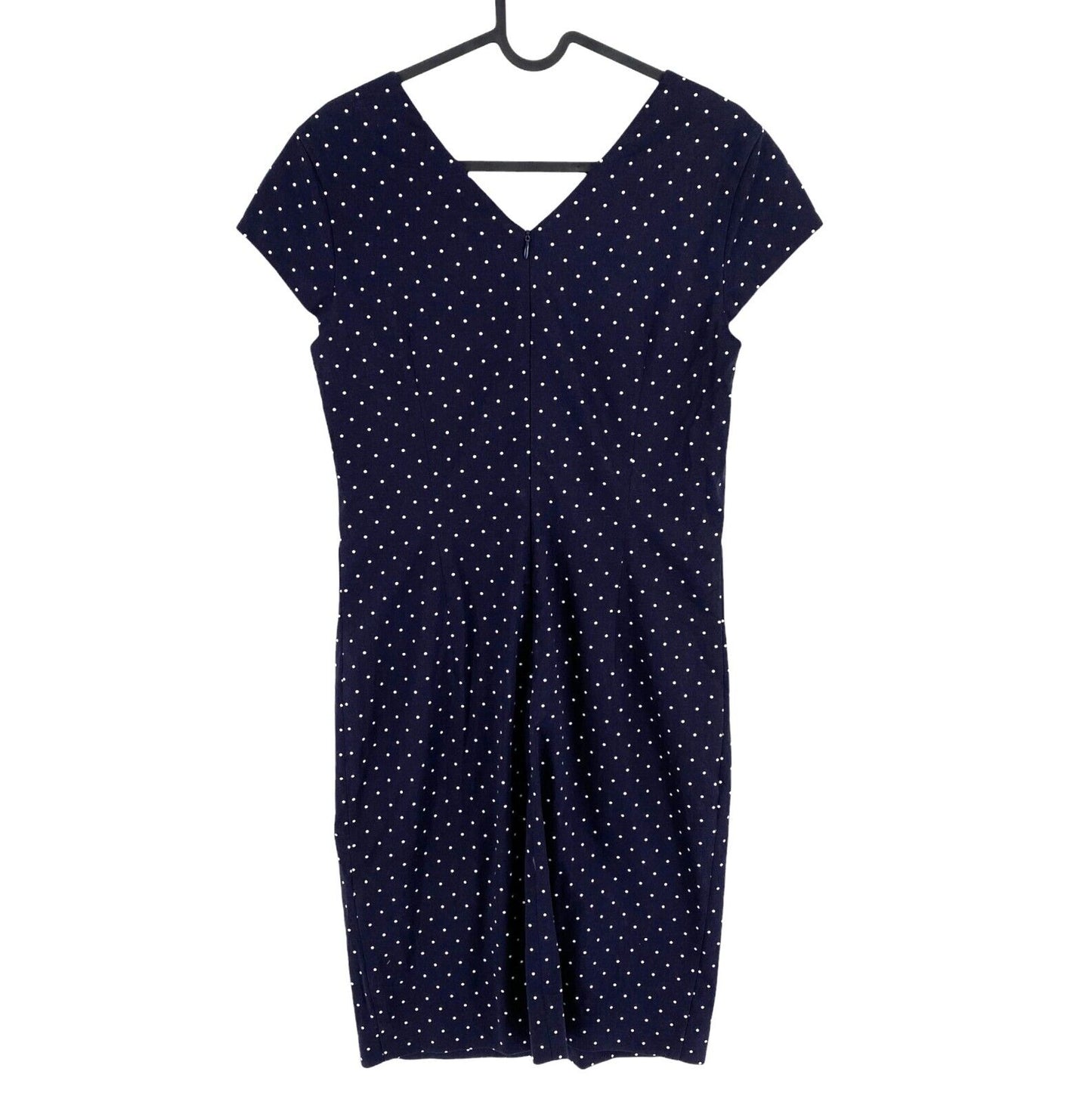 COMA, Women Navy Blue Sleeveless Polka Dot Sheath Dress Size EU 36 UK 10 US 6