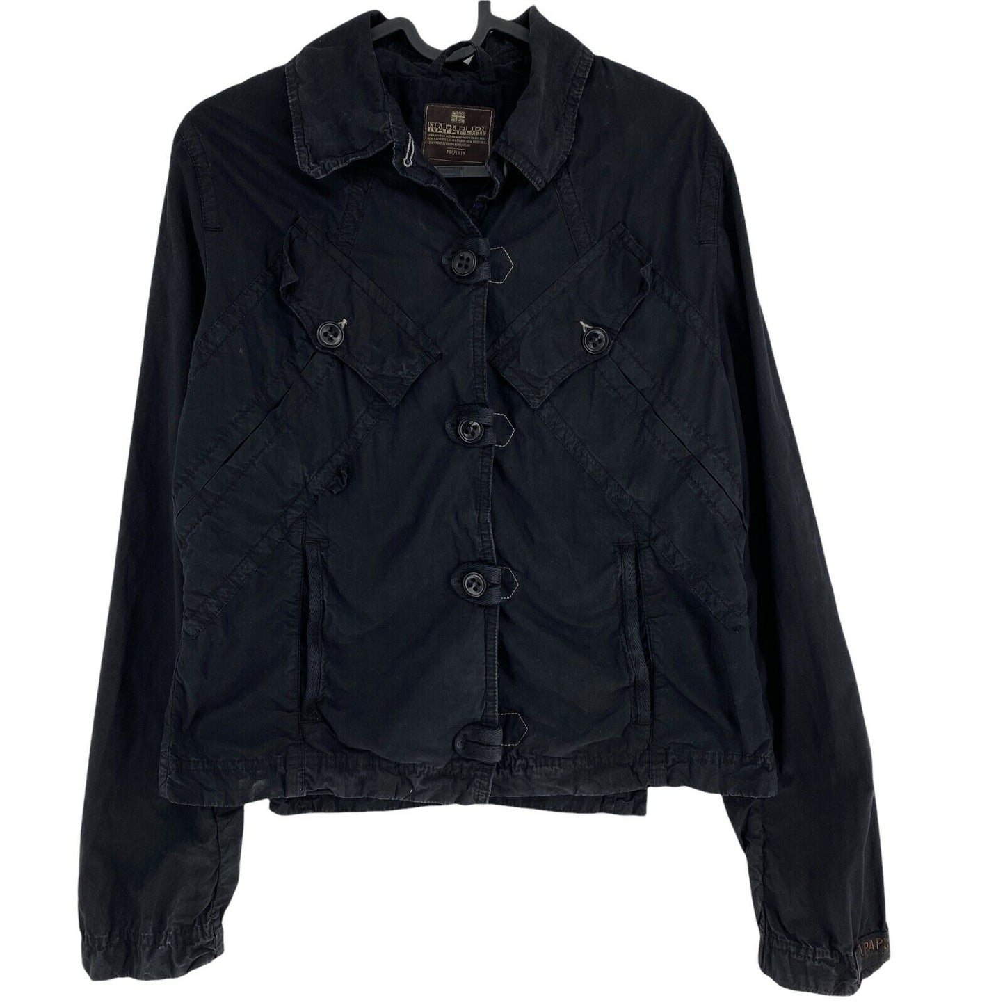 NAPAPIJRI Black 100% Cotton Jacket Size M