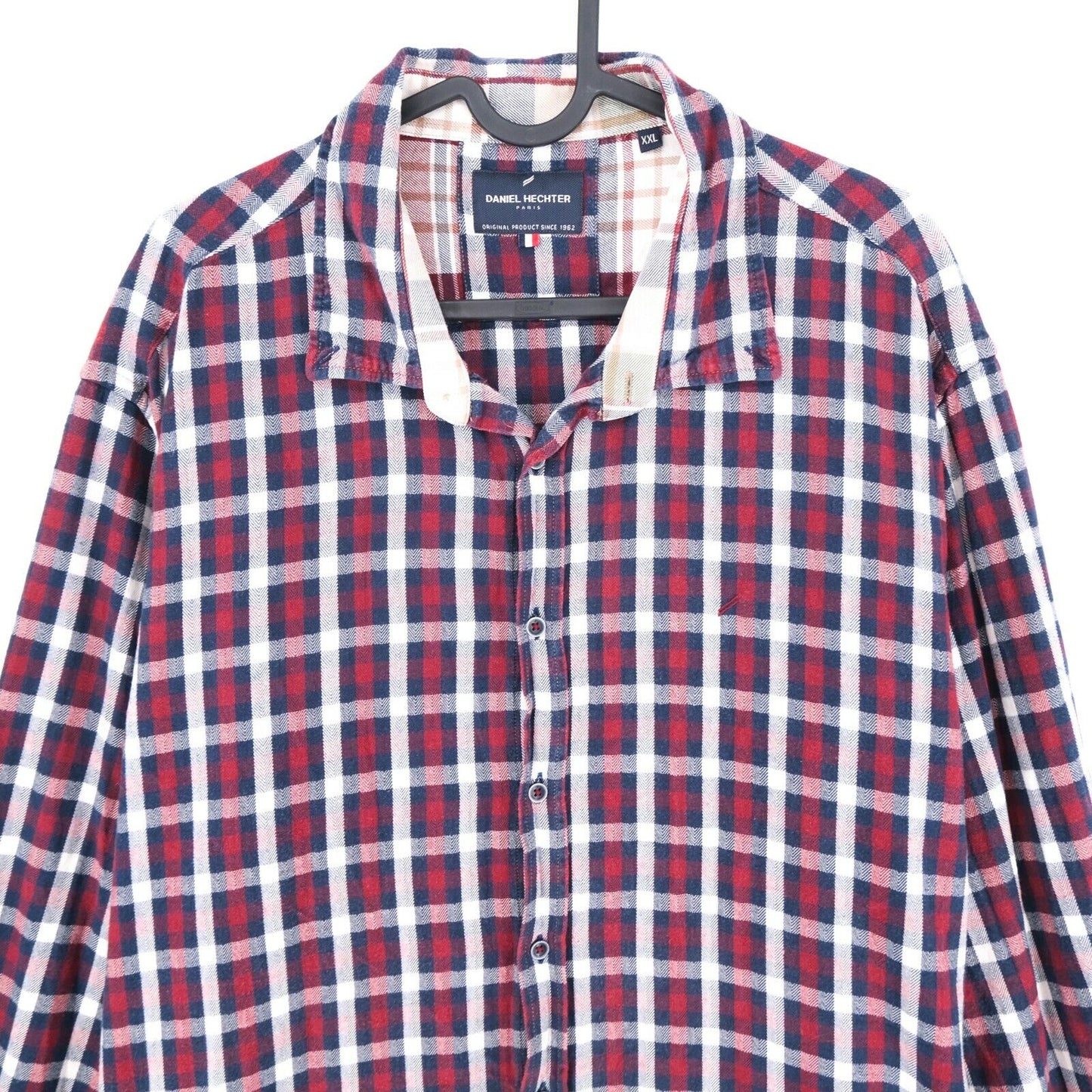 Daniel Hechter Red Check Print Shirt Size 2XL XXL