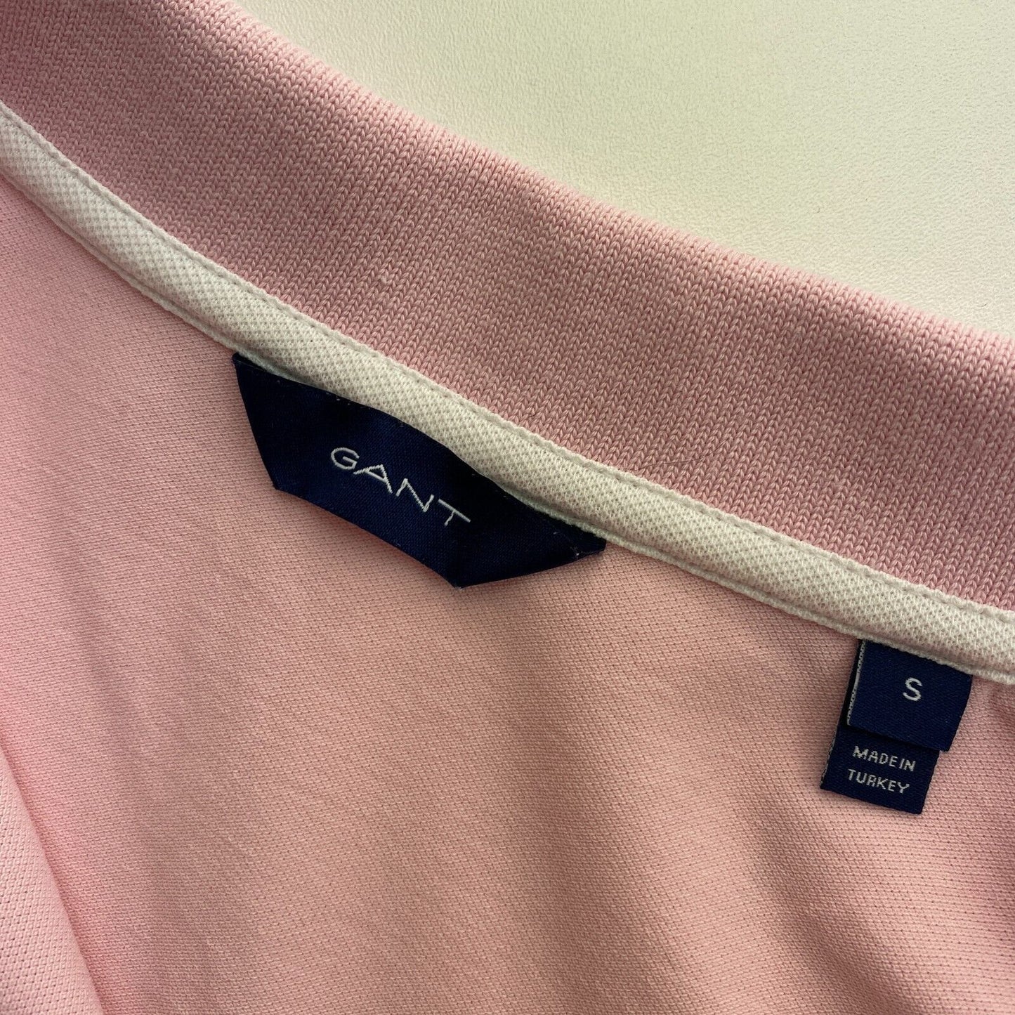 GANT Pink Contrast Logo Pique Polo Shirt Size S