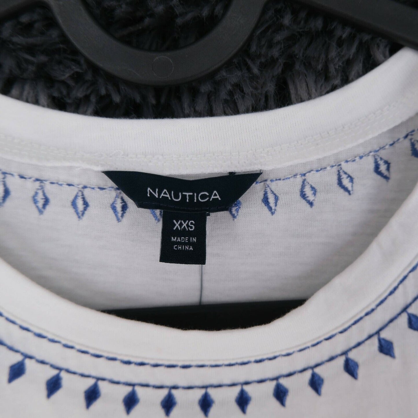 NAUTICA White Crew Neck T Shirt Top Size 2XS