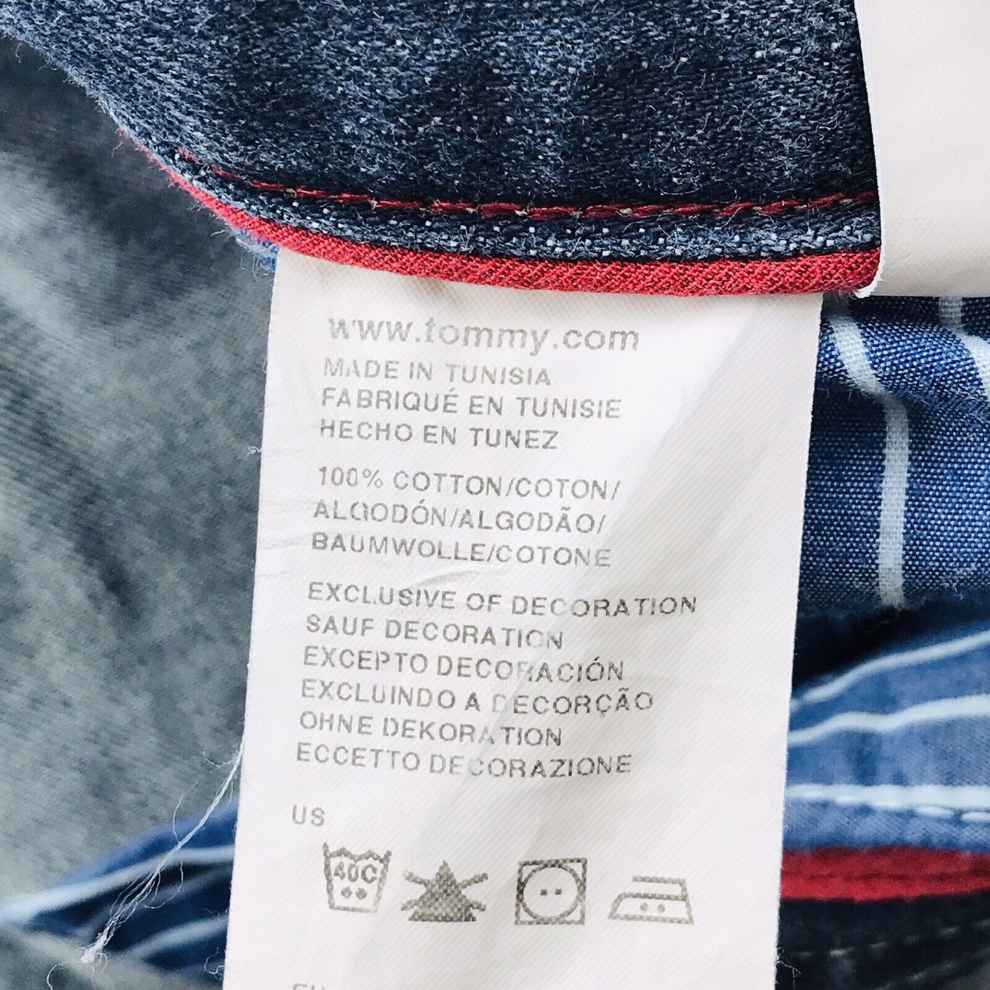 Tommy Hilfiger Dark Blue Grey Regular Straight Fit Jeans Size W31 L34