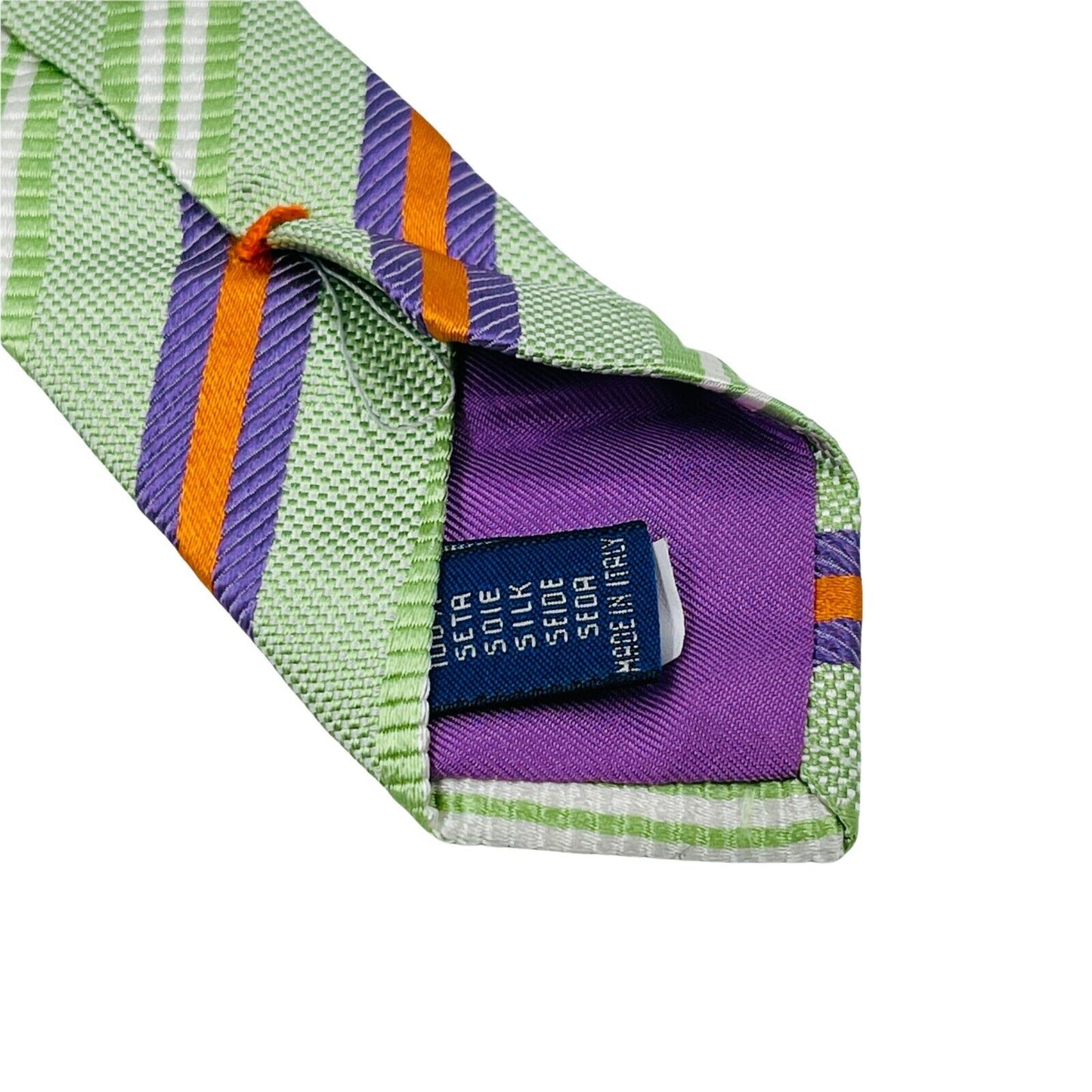 GANT Green Striped 100% Silk Hand Made Tie