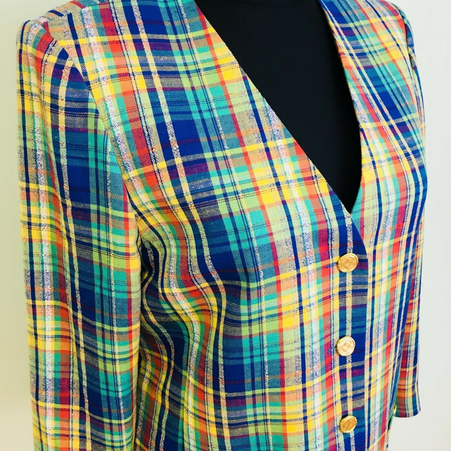 FRANKENWALDER Colourful Linen Blend Blazer Jacket EUR 42 US 12 UK 14