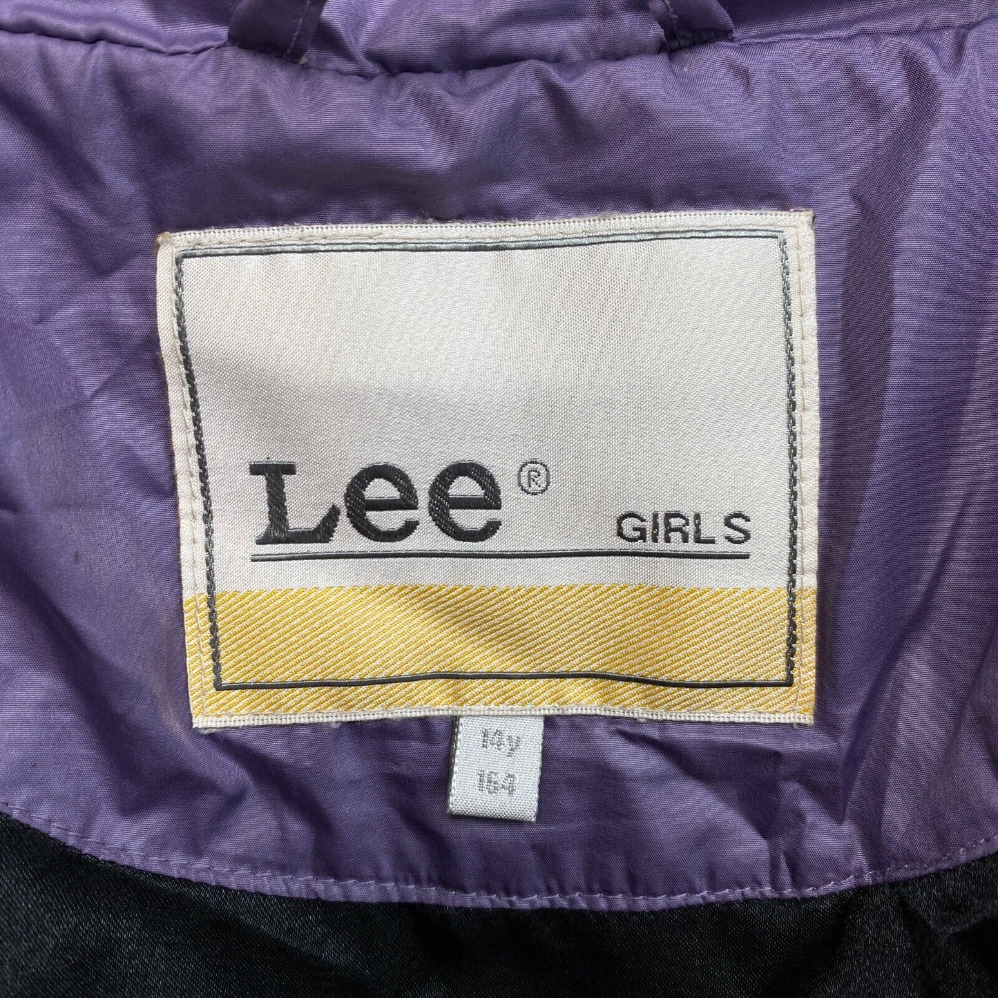 Lee Purple Belted Padded Jacket Coat Size 14 Years