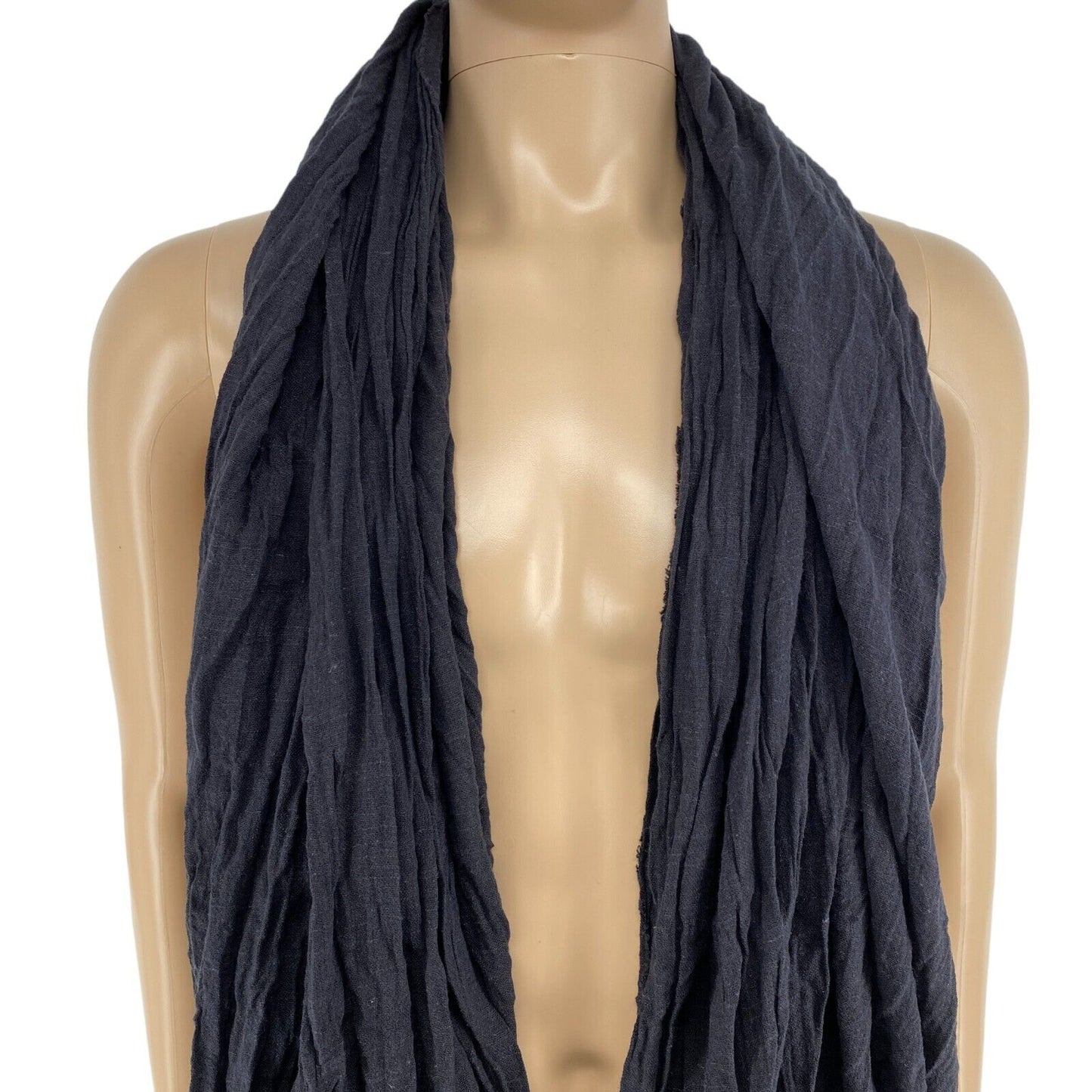 SAINT TROPEZ Black 100% Cotton Scarf Shawl