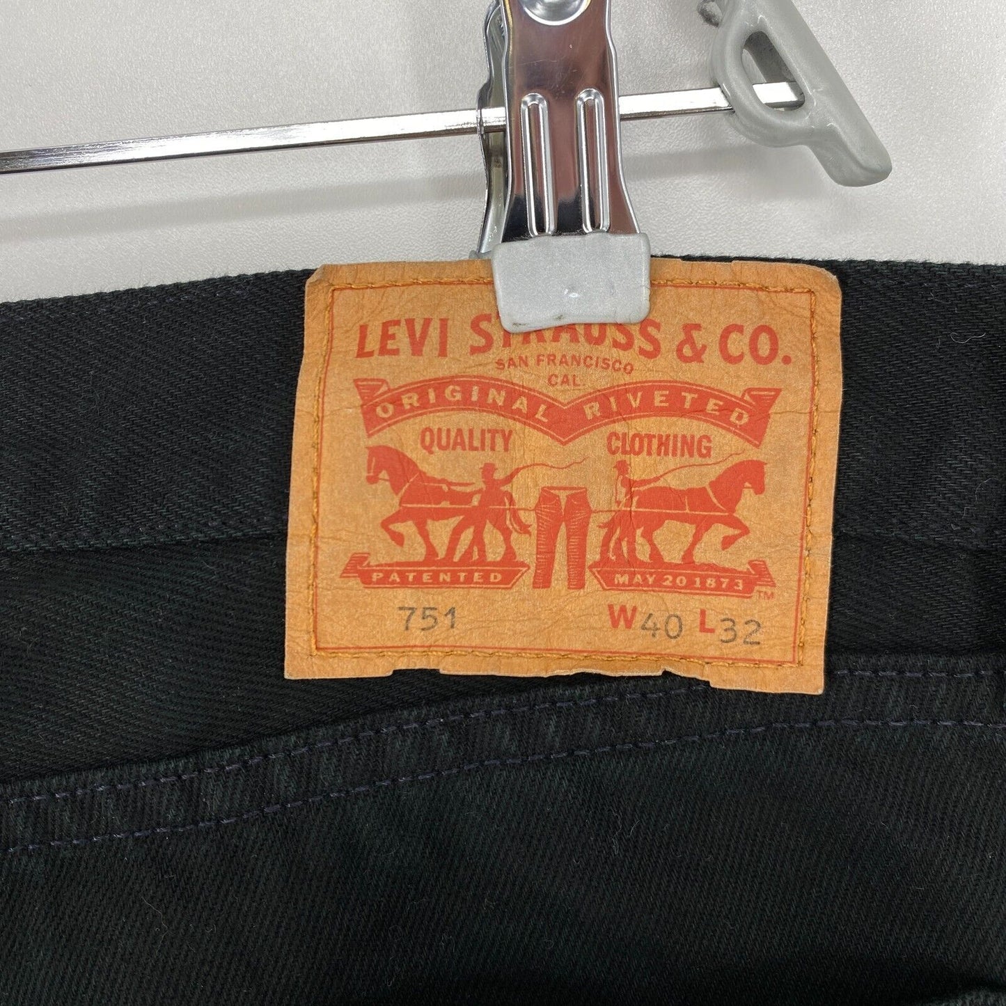 Levi's 751 Jean coupe droite régulière noir W40 L32