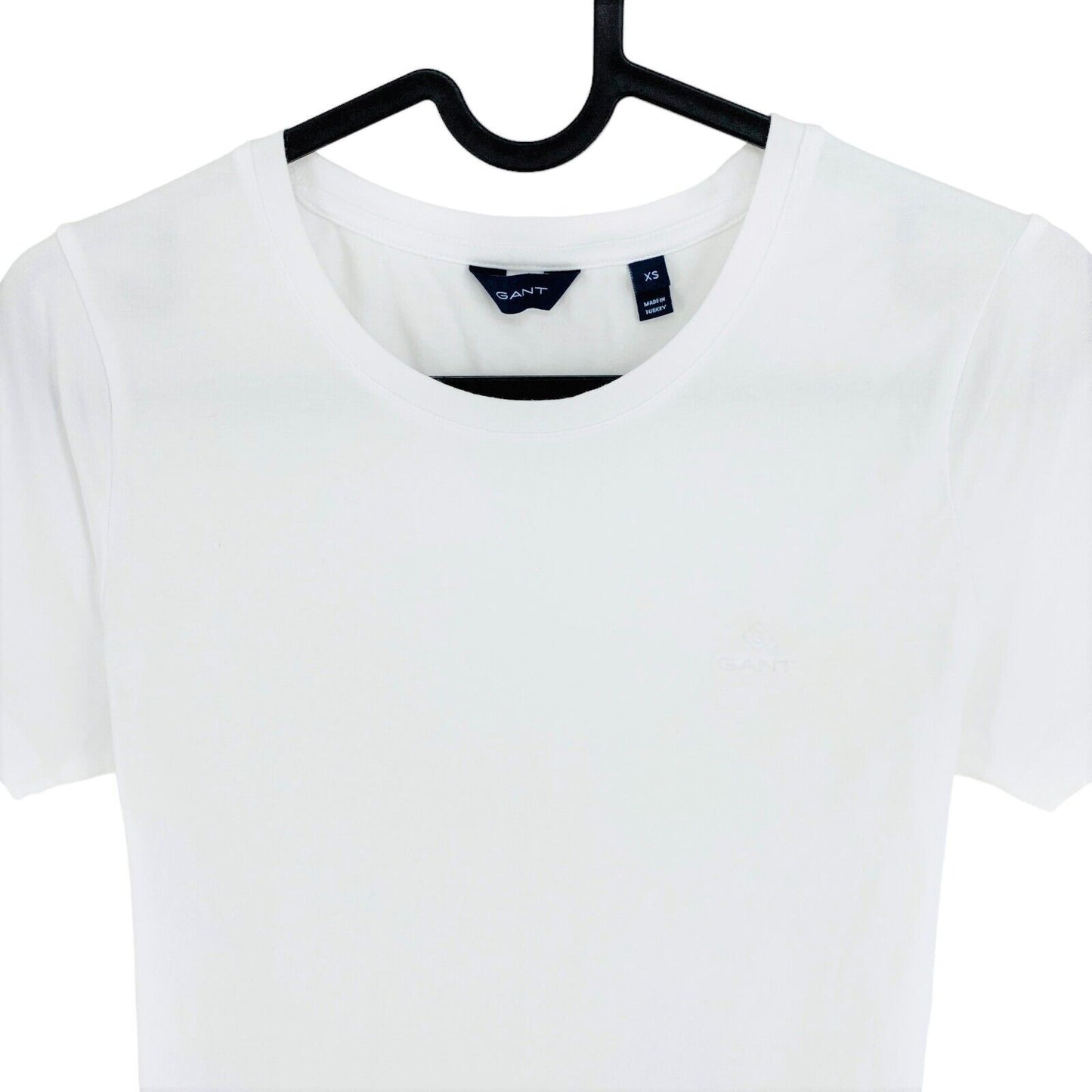 GANT White CTN/ELA Crew Neck SS T Shirt Size XS