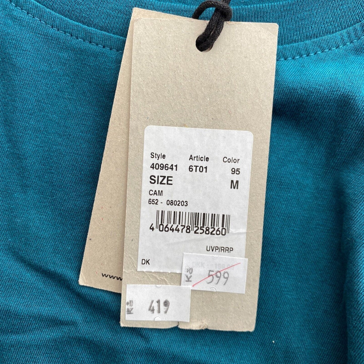 CAMEL ACTIVE Blaues T-Shirt mit Rundhalsausschnitt, Größe M