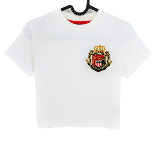 GANT Girls White US Royalty Badge Crew Neck T Shirt Size 9 - 10 Years 134/140 cm