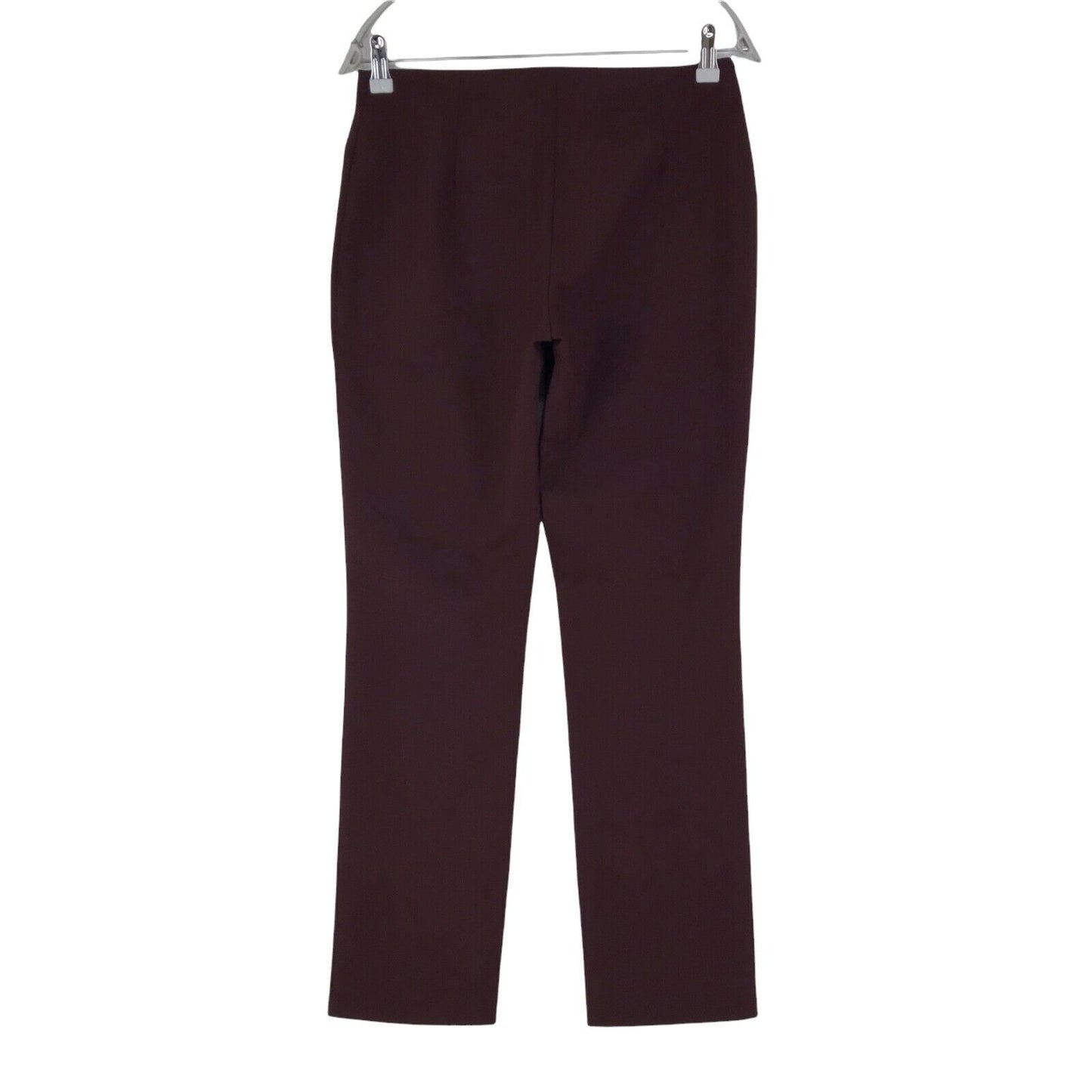 UNITED COLORS OF BENETTON Women Dark Cherry Red Regular Fit Trousers EU 42 W28