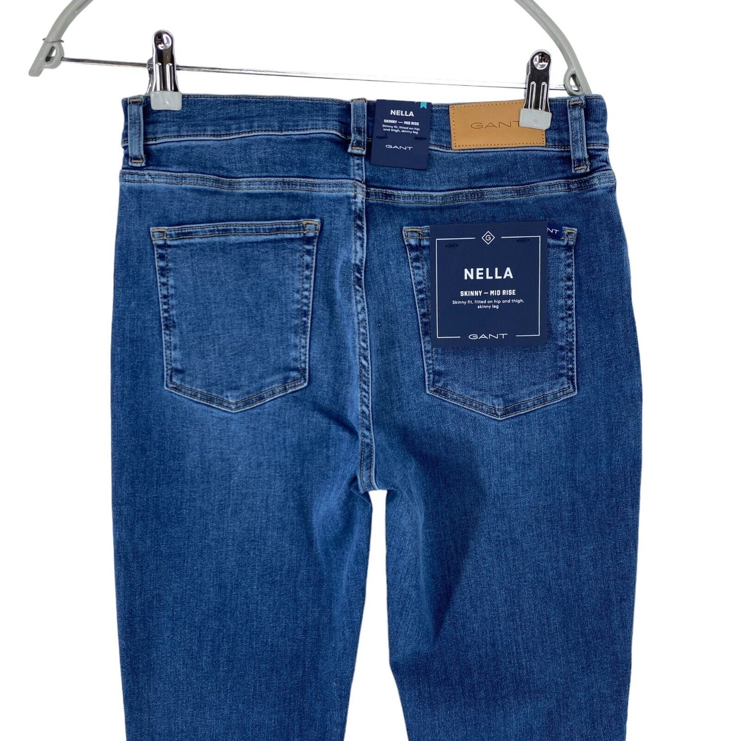 GANT NELLA Damen Jeans in Skinny-Fit, Blau, Größe M, W28, L30